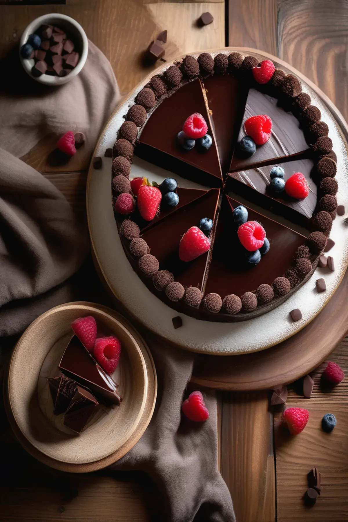 Dark Chocolate No-Bake Cheesecake