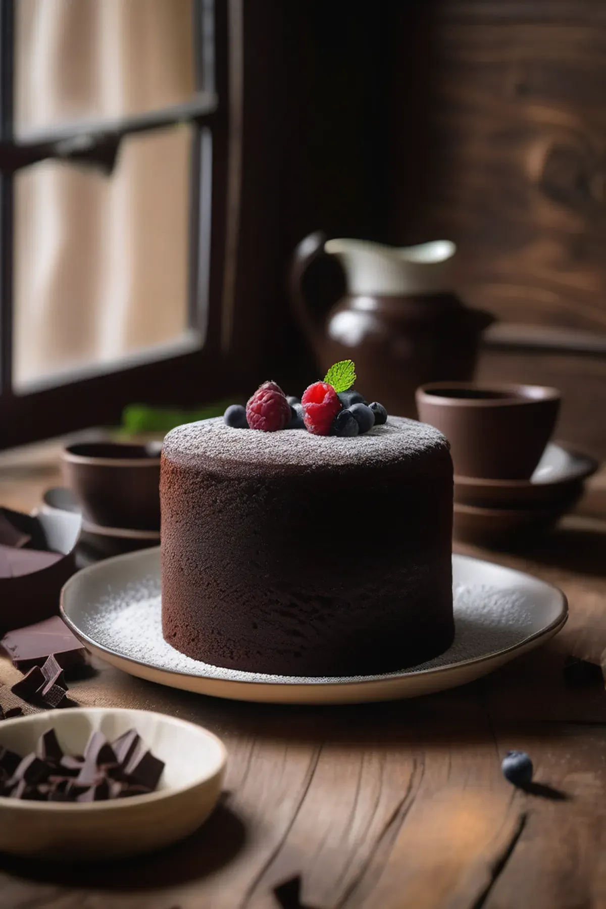 Dark Chocolate Sponge Cake