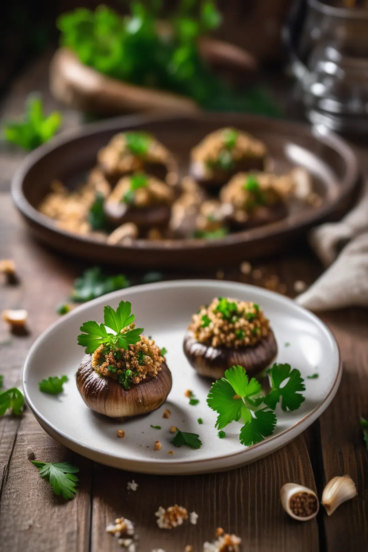 Garlic Stuffed Mushrooms