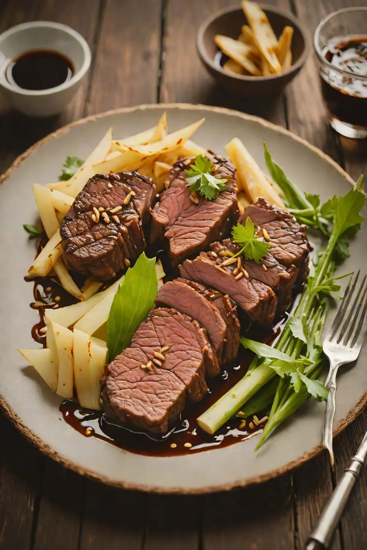 Grilled Beef with Bamboo Shoot