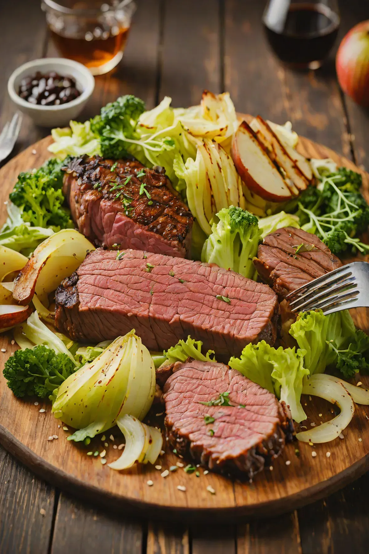 Grilled Beef with Cabbage