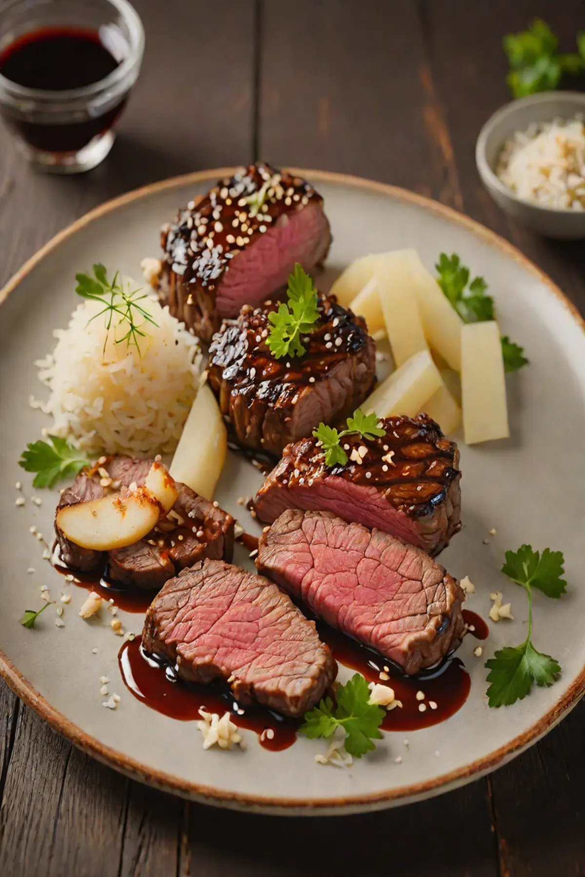 Grilled Beef with Daikon