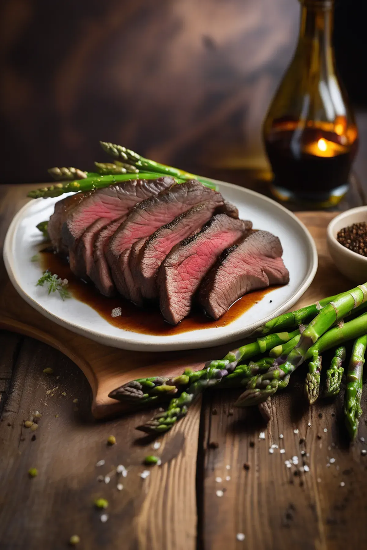 Grilled Bison with Asparagus