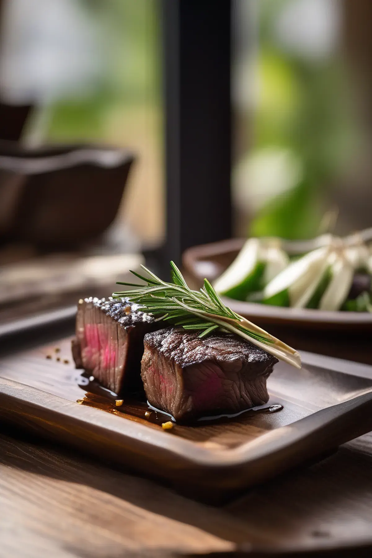 Grilled Bison with Daikon