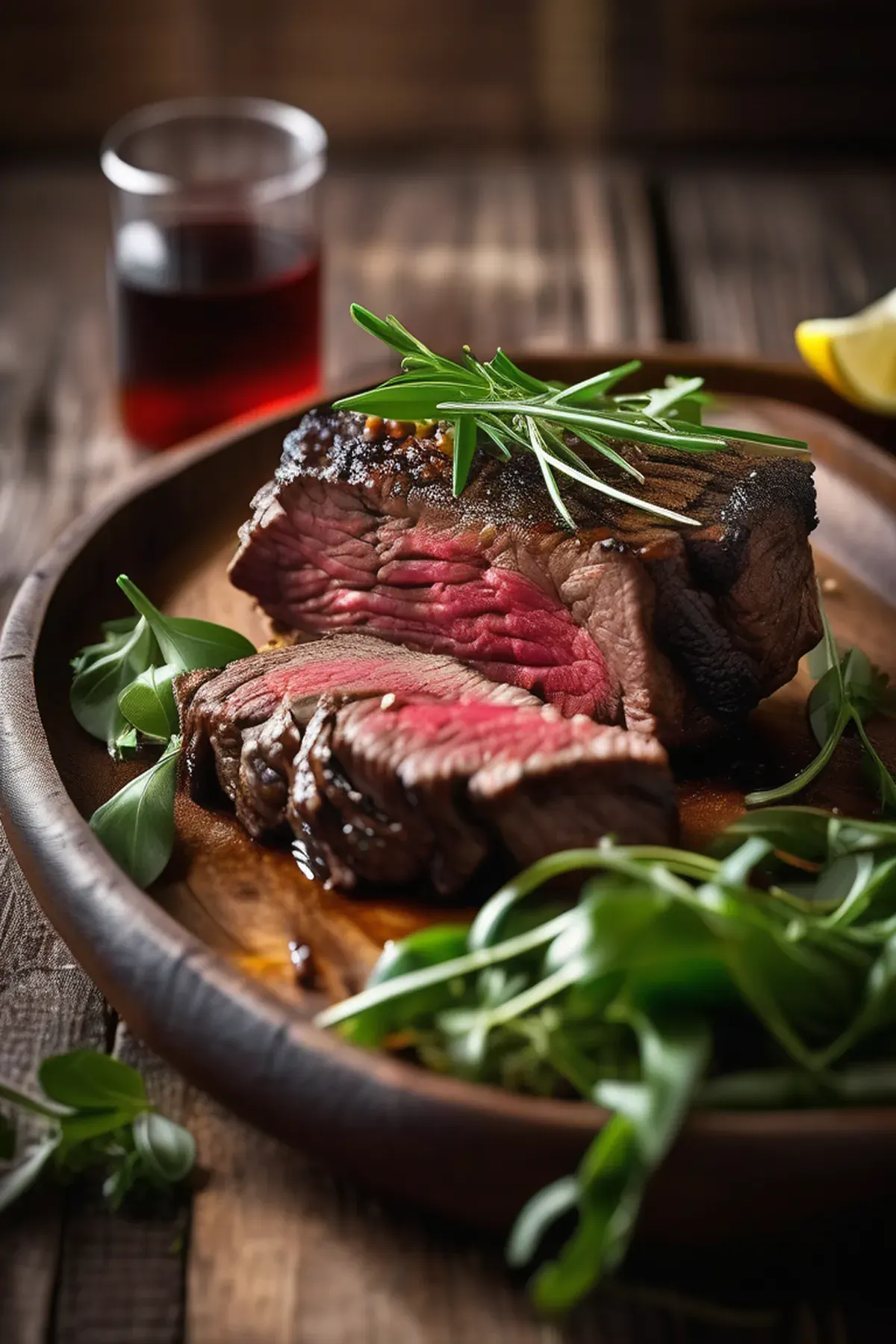 Grilled Bison with Rocket