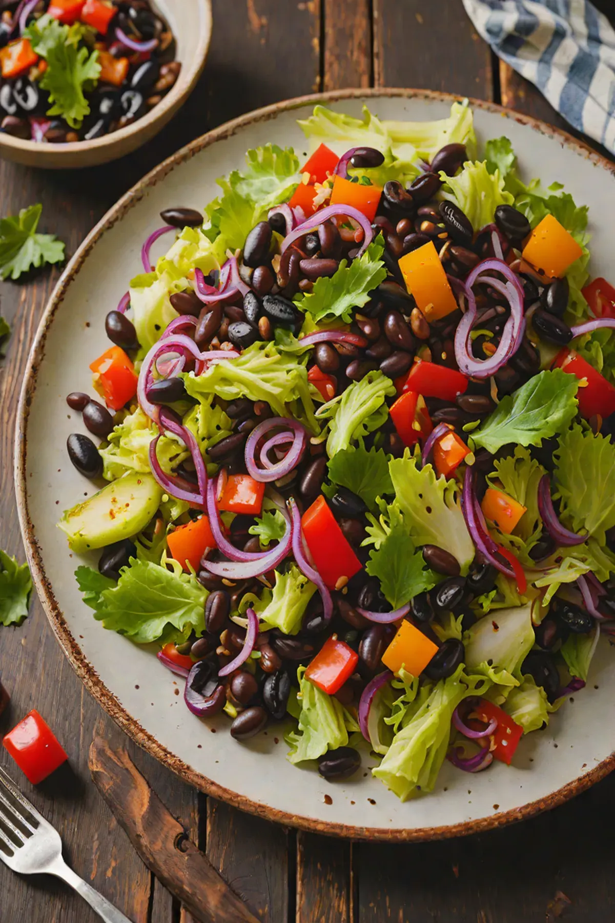 Grilled Black Beans with Cabbage
