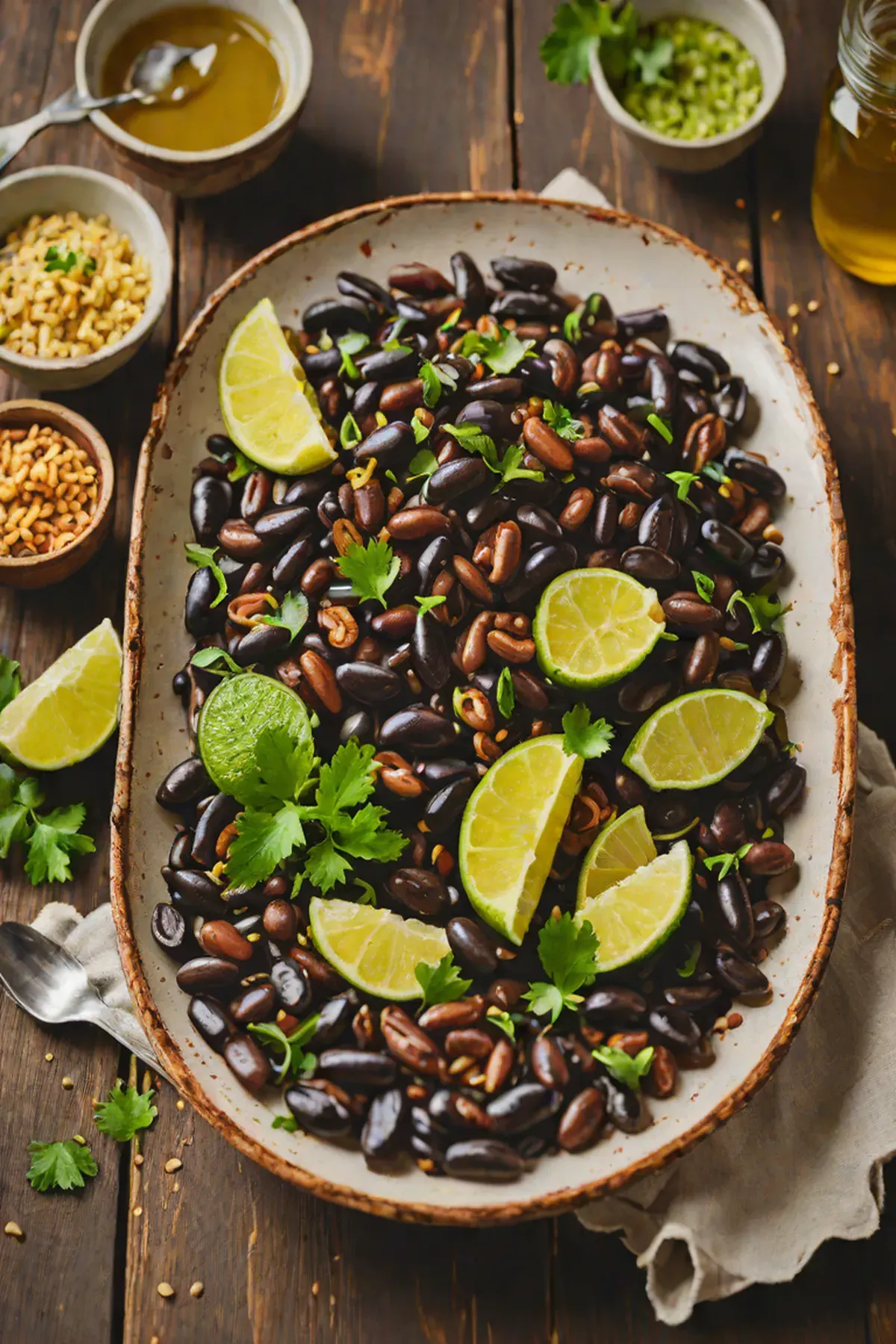Grilled Black Beans with Ginger