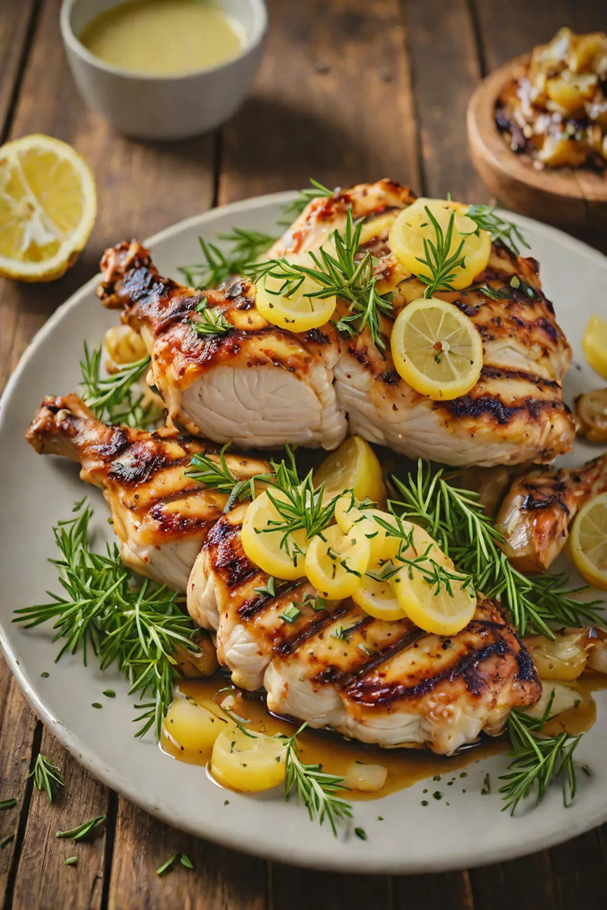 Grilled Chicken with Caramelized Onion and Herb Butter