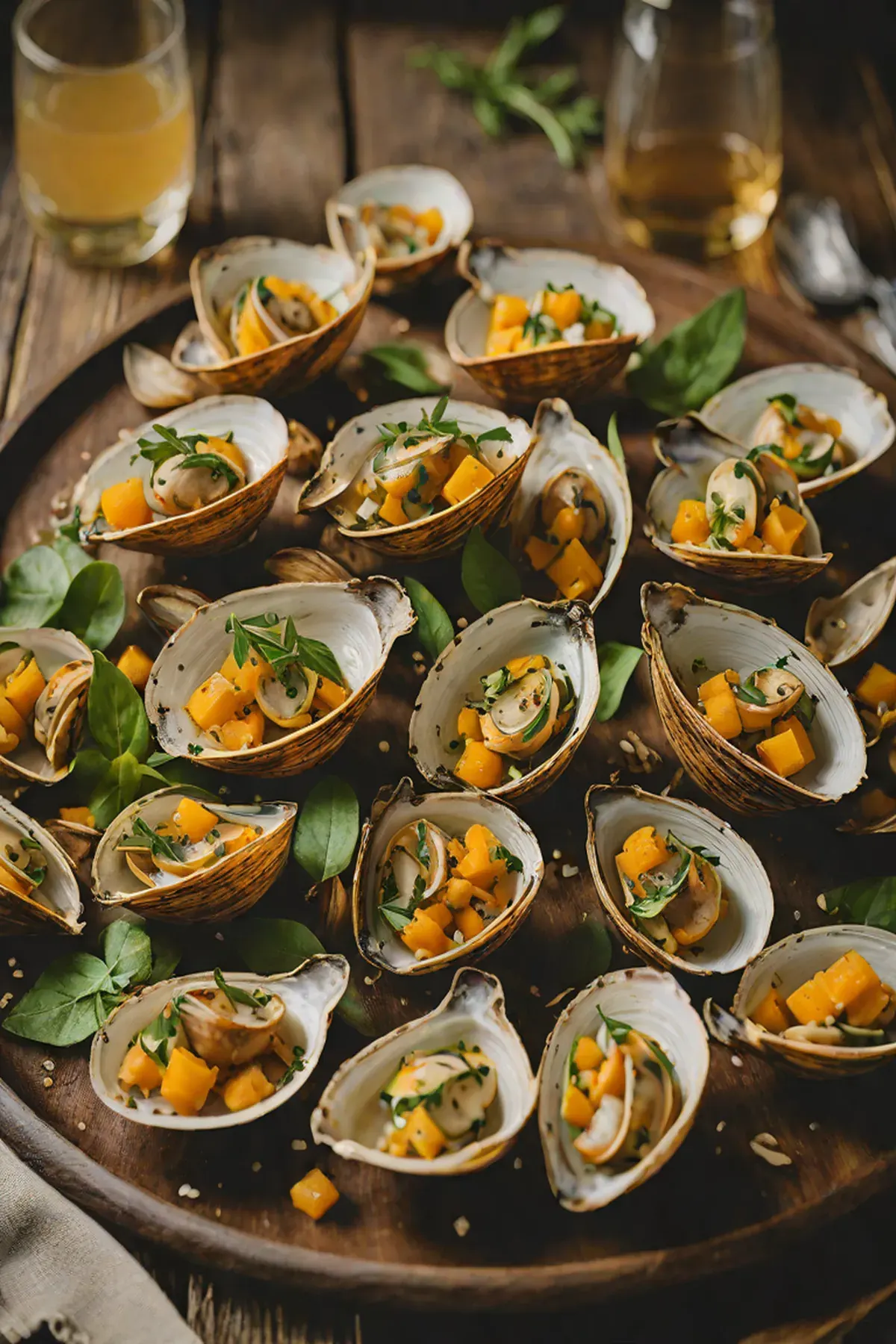 Grilled Clams with Butternut Squash and Sage Brown Butter