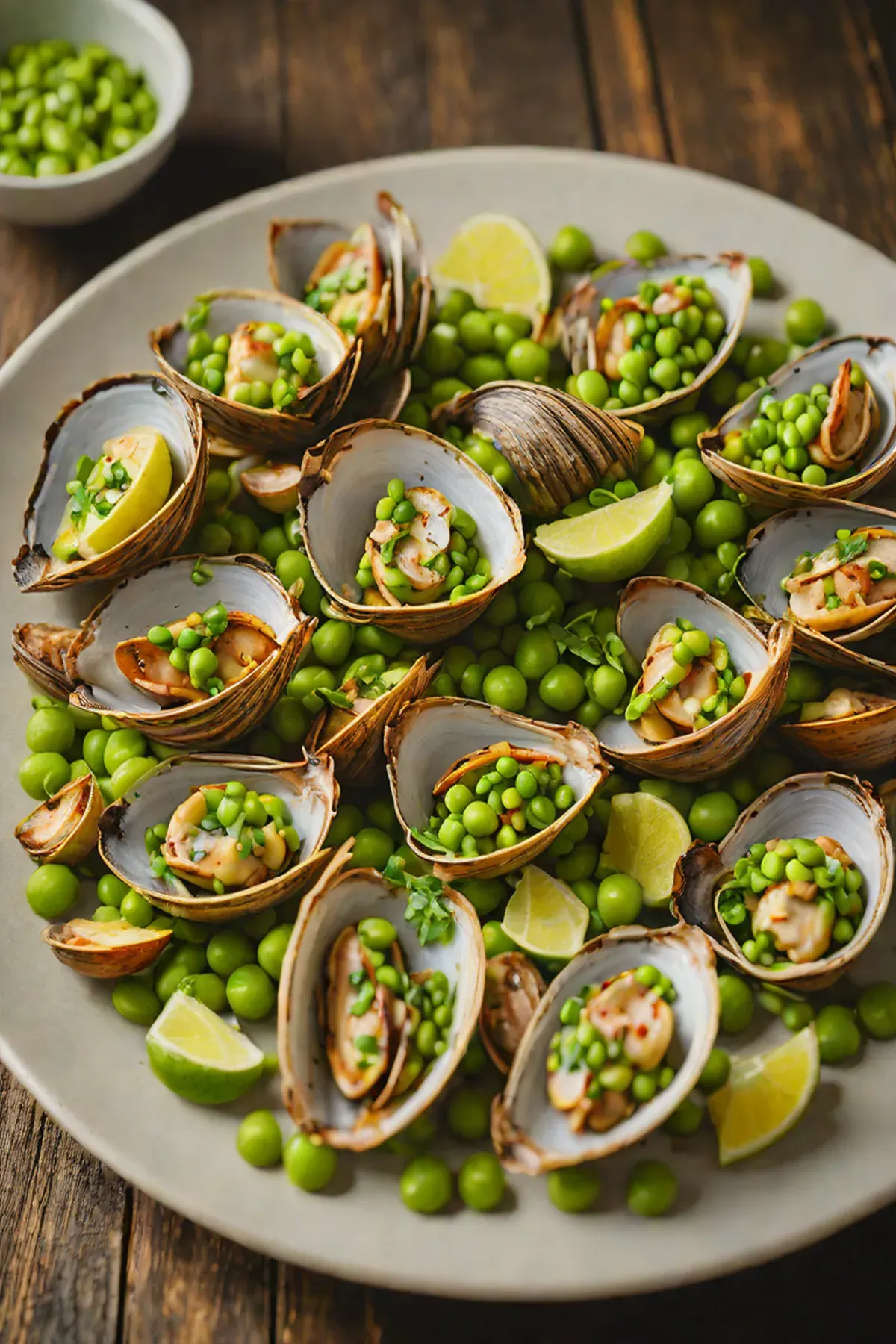 Grilled Clams with Edamame