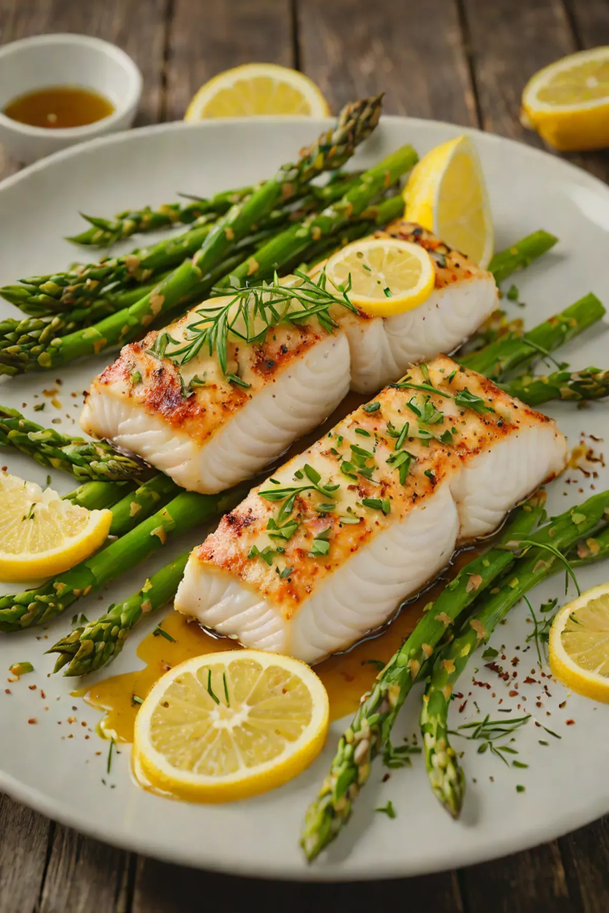 Grilled Cod with Asparagus