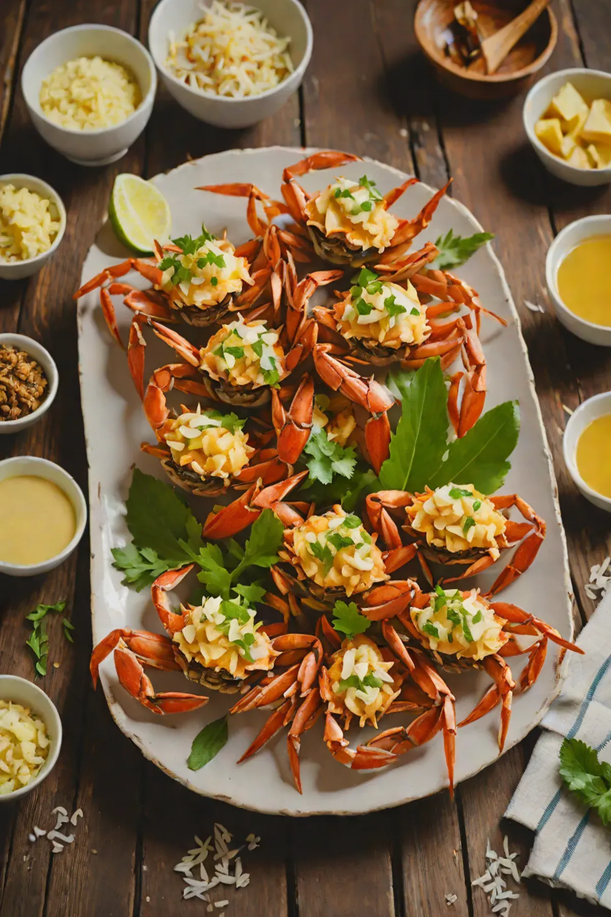 Grilled Crab with Bamboo Shoot