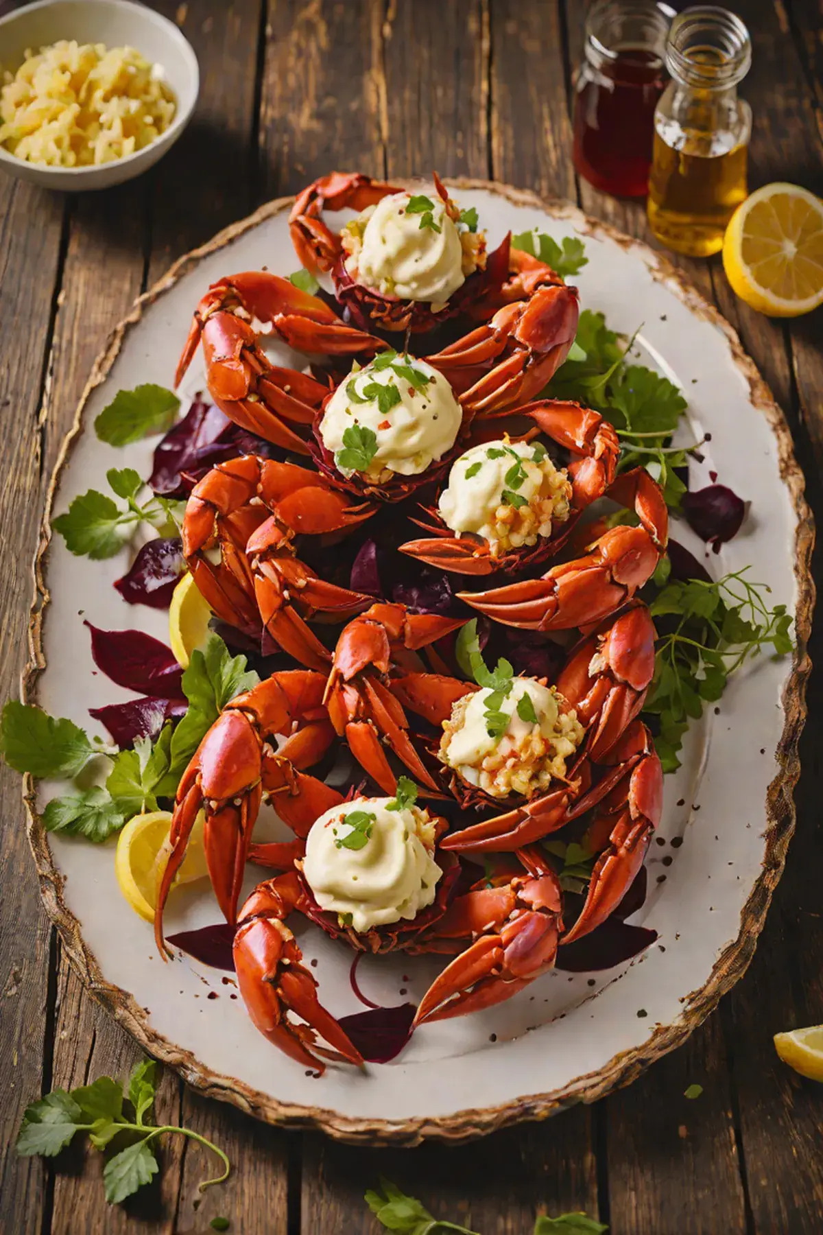 Grilled Crab with Beetroot