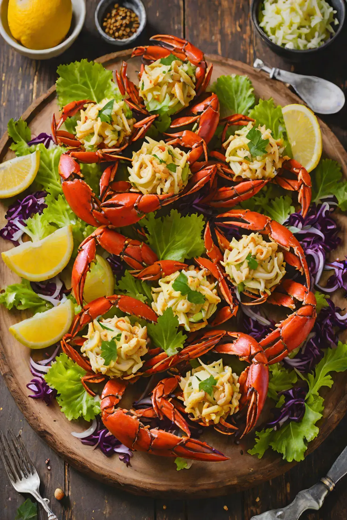 Grilled Crab with Cabbage