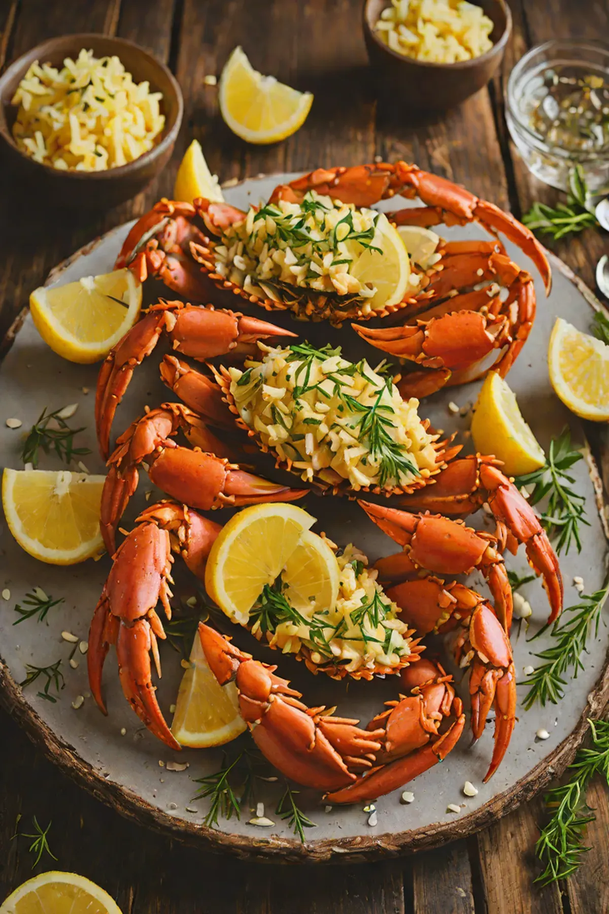 Grilled Crab with Caramelized Onion and Garlic Butter