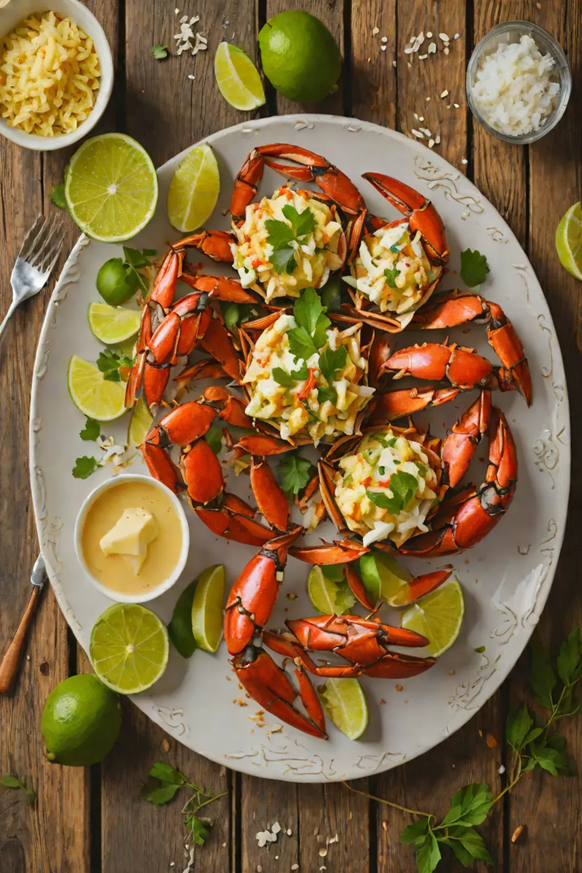 Grilled Crab with Cassava