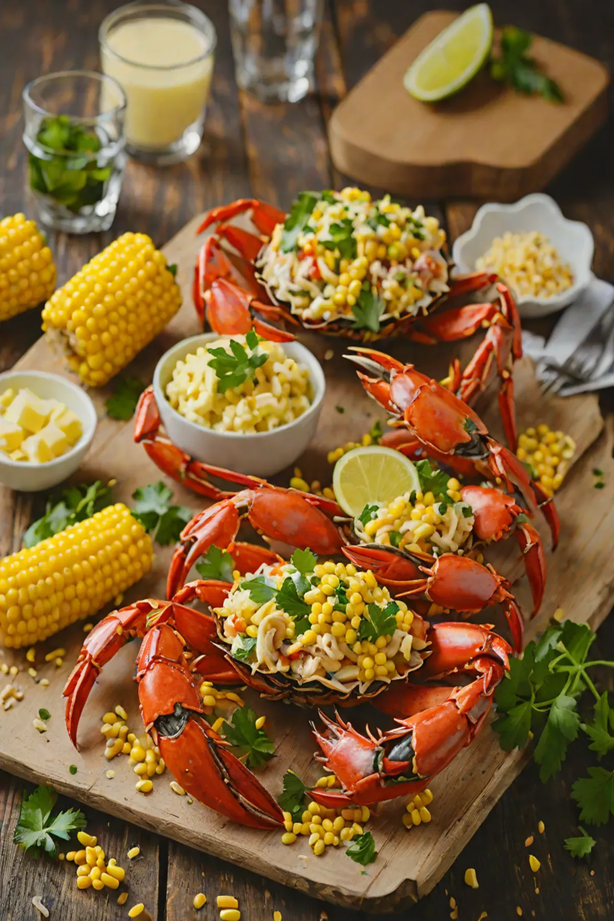 Grilled Crab with Corn