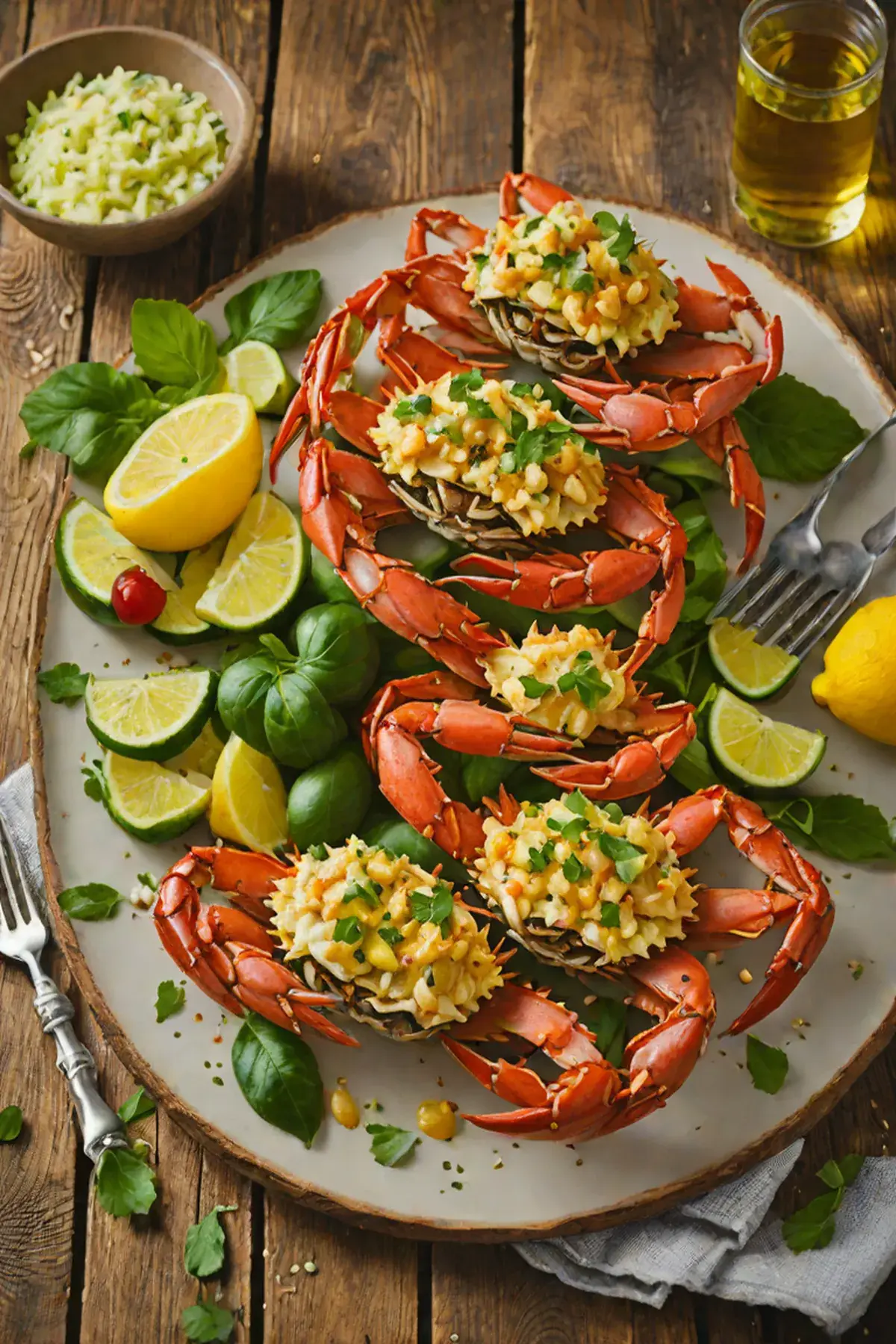 Grilled Crab with Courgette