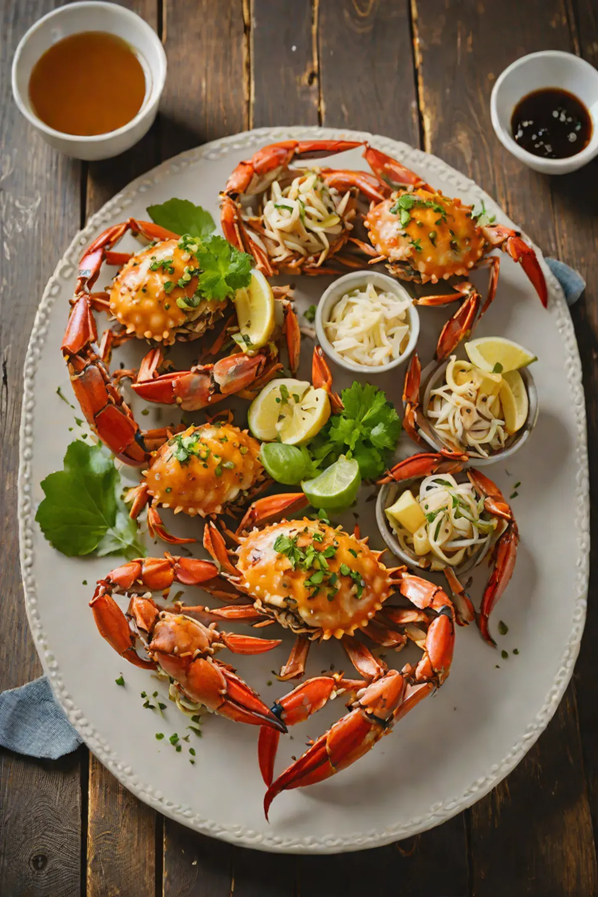 Grilled Crab with Lotus Root