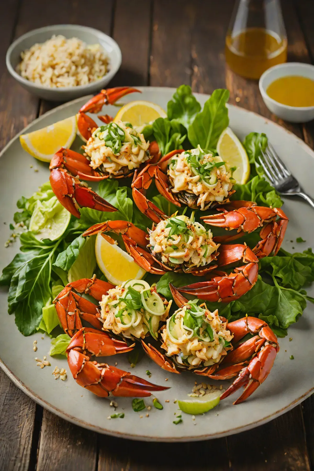 Grilled Crab with Pak Choi