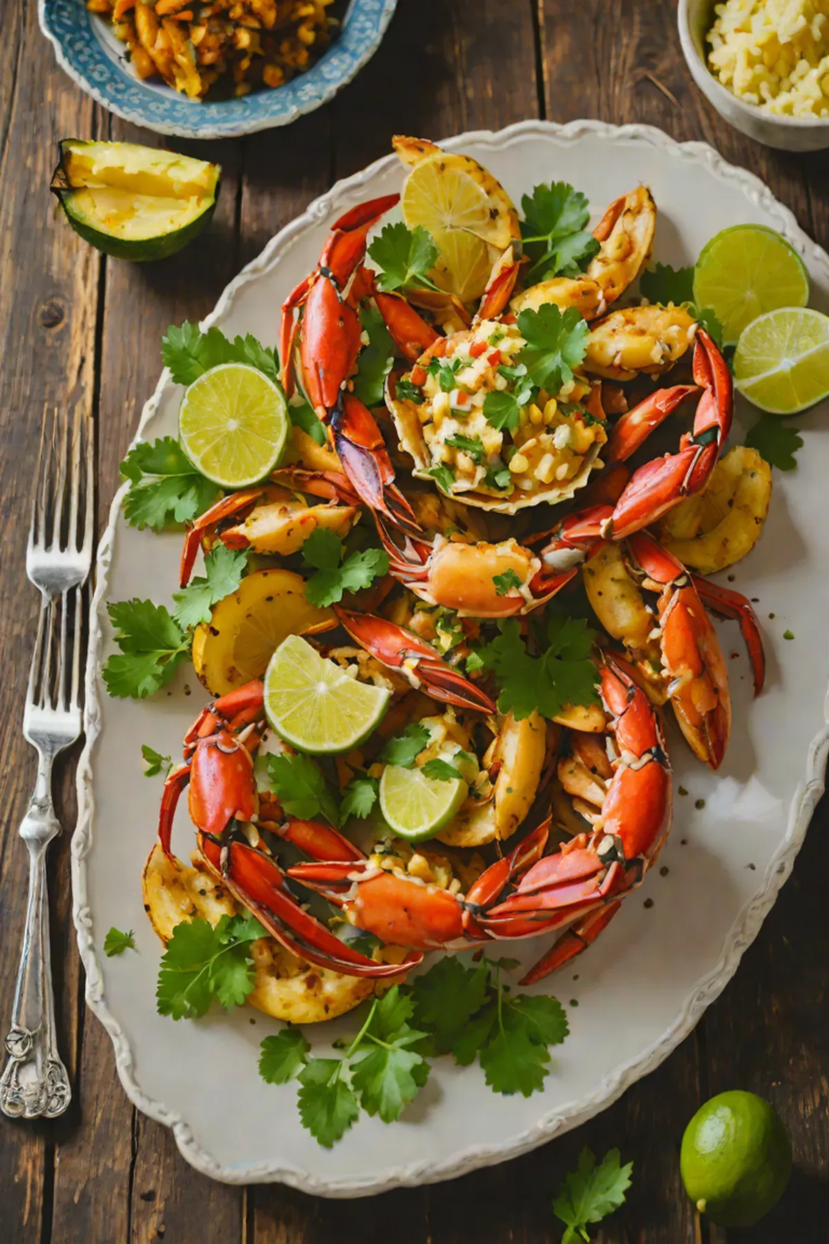 Grilled Crab with Plantain