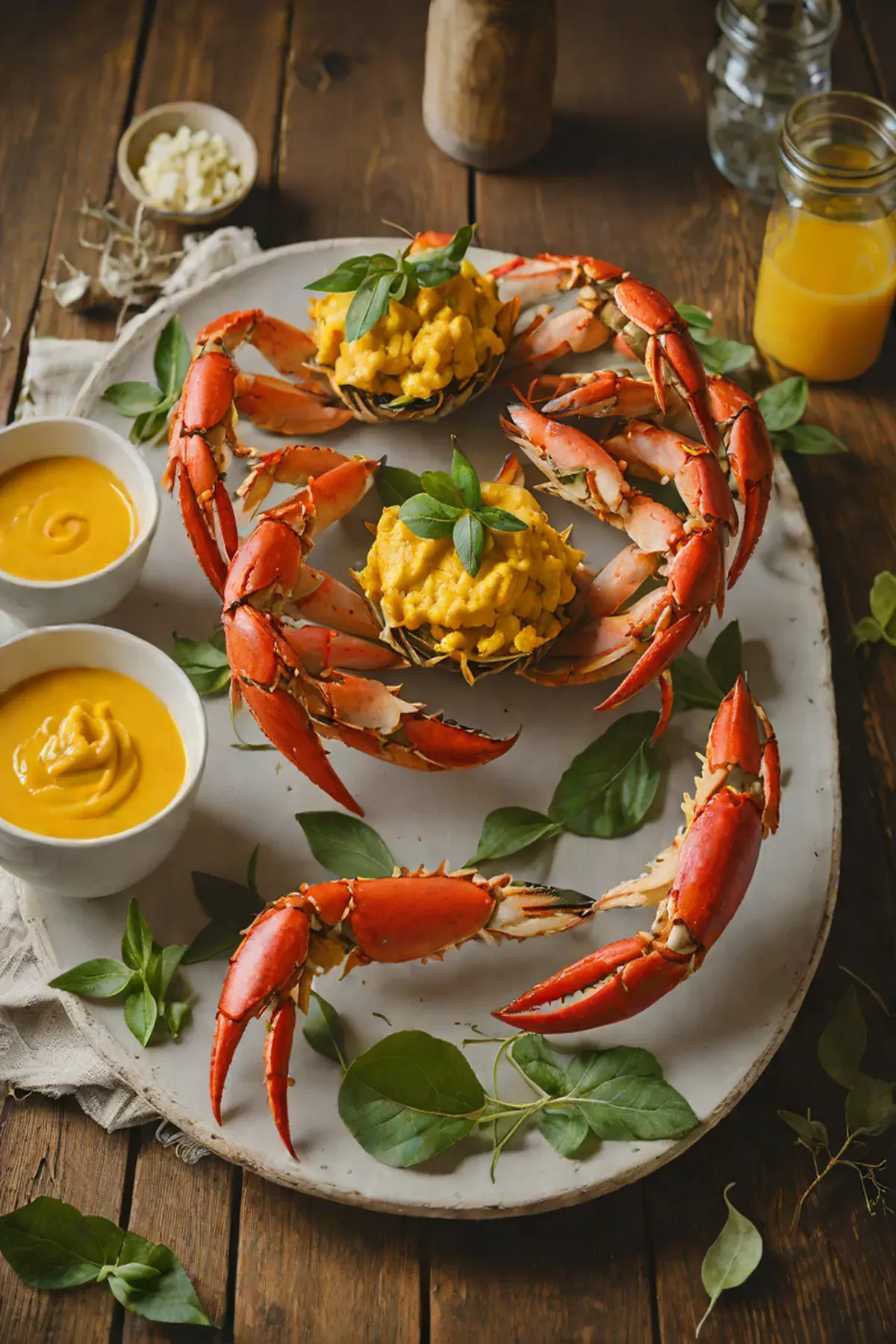Grilled Crab with Pumpkin Puree and Sage Butter
