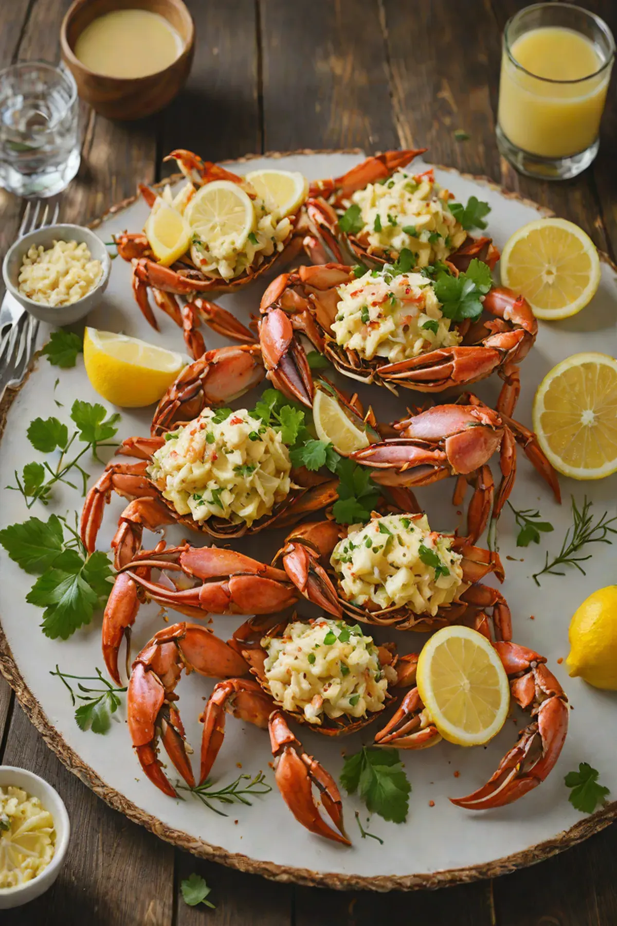 Grilled Crab with Turnip and Lemon Butter