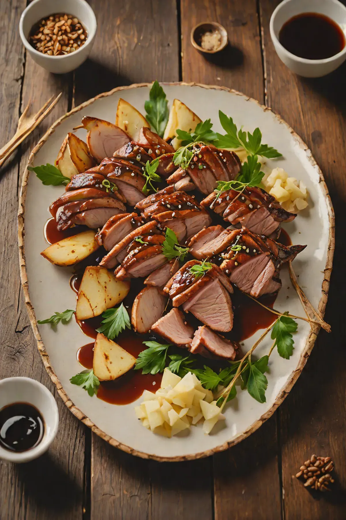 Grilled Duck with Bamboo Shoot