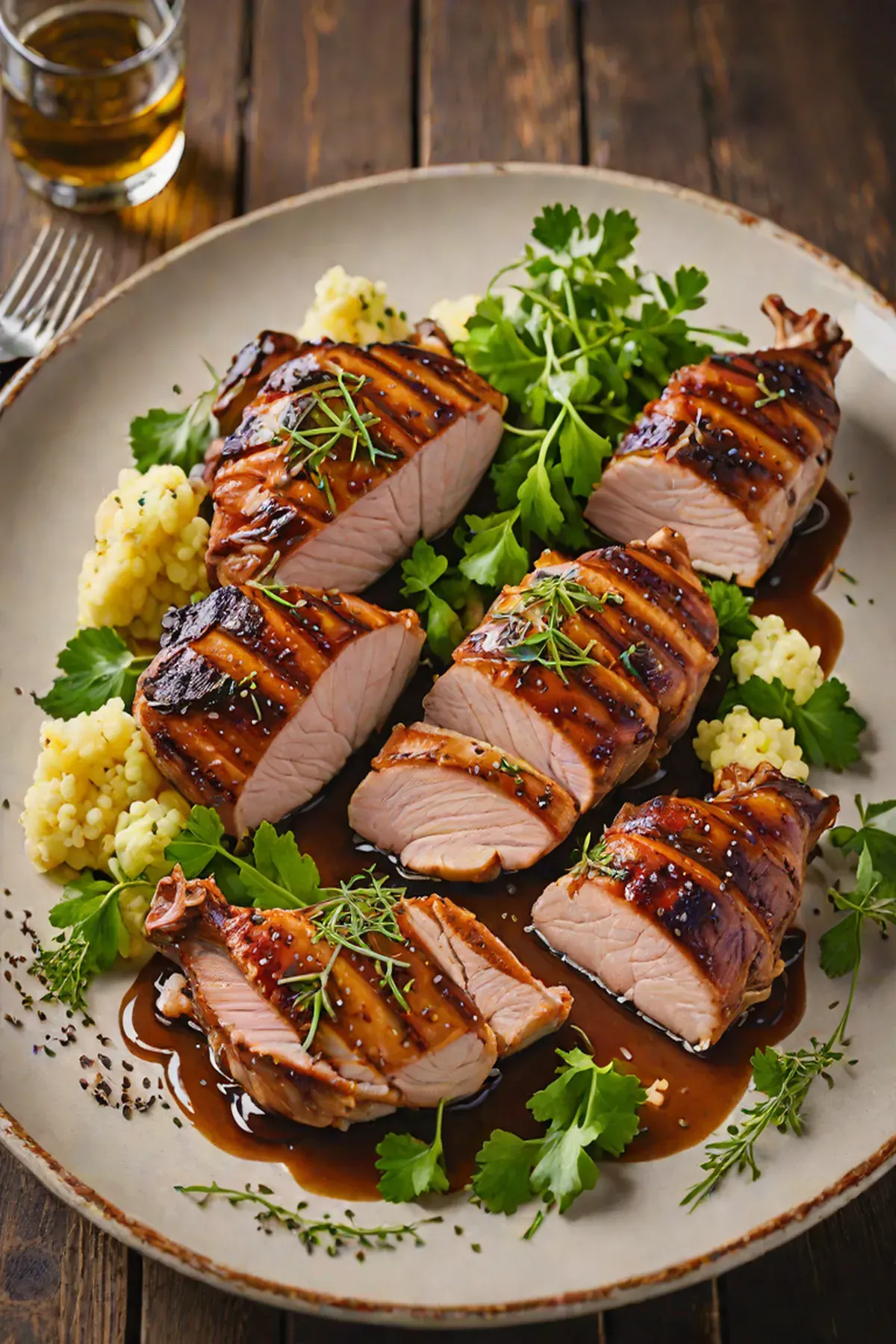 Grilled Duck with Cauliflower