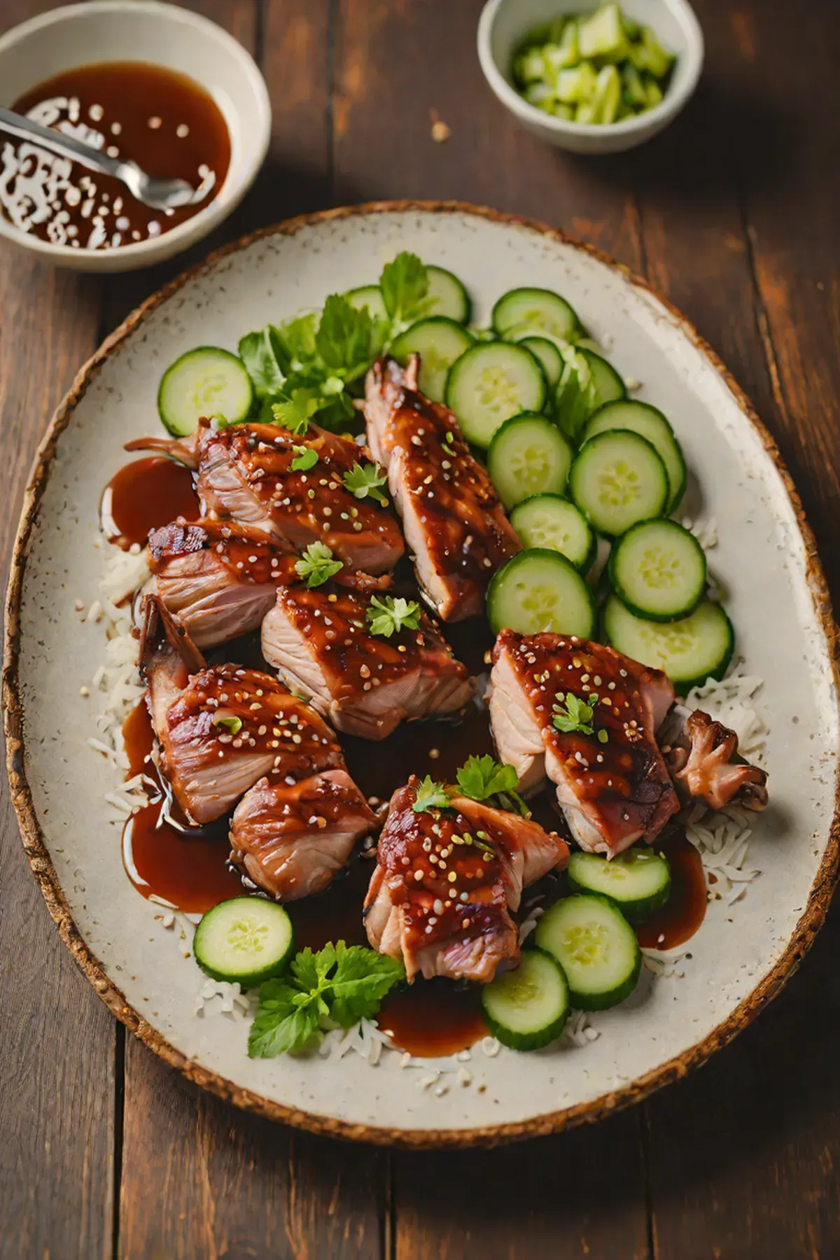 Grilled Duck with Cucumber