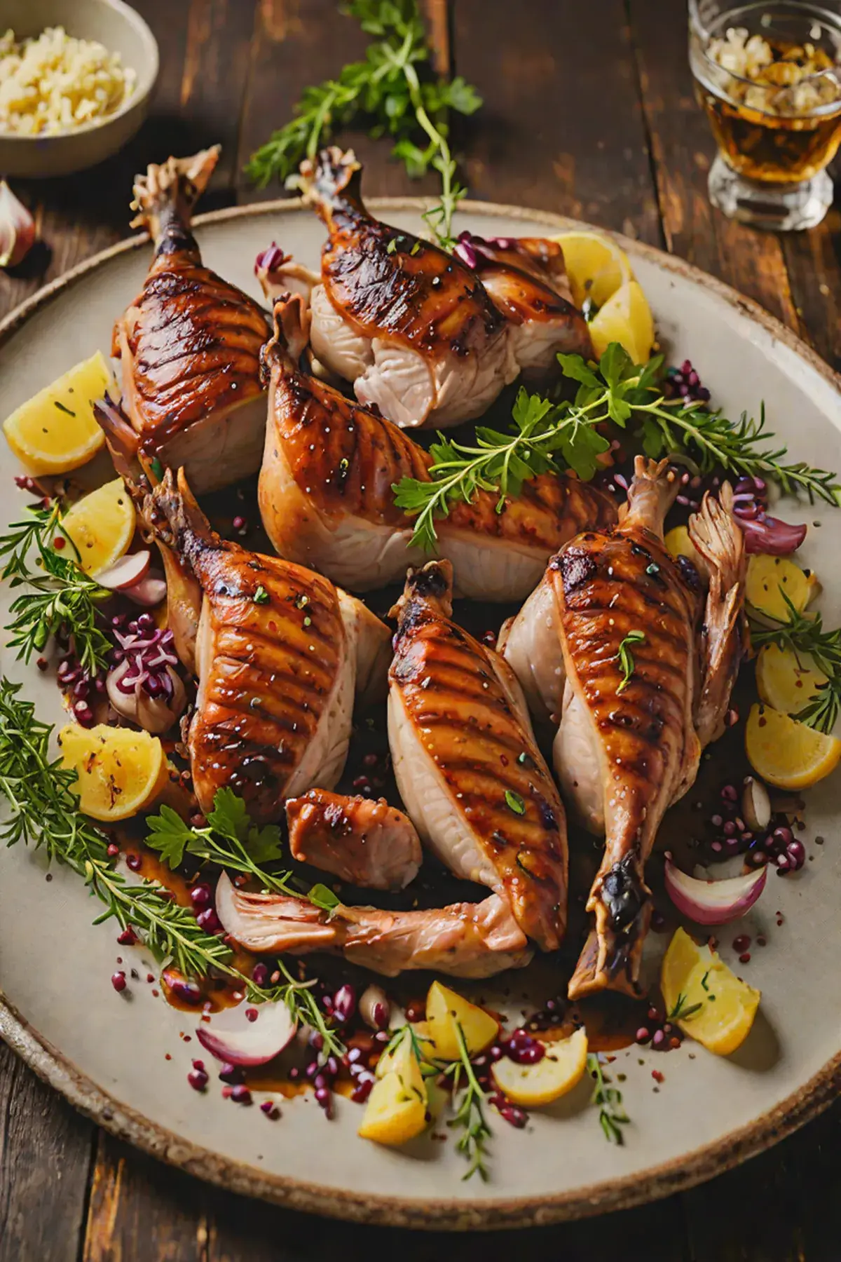 Grilled Duck with Garlic