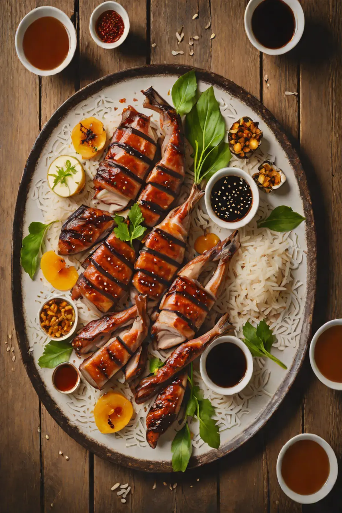 Grilled Duck with Lotus Root