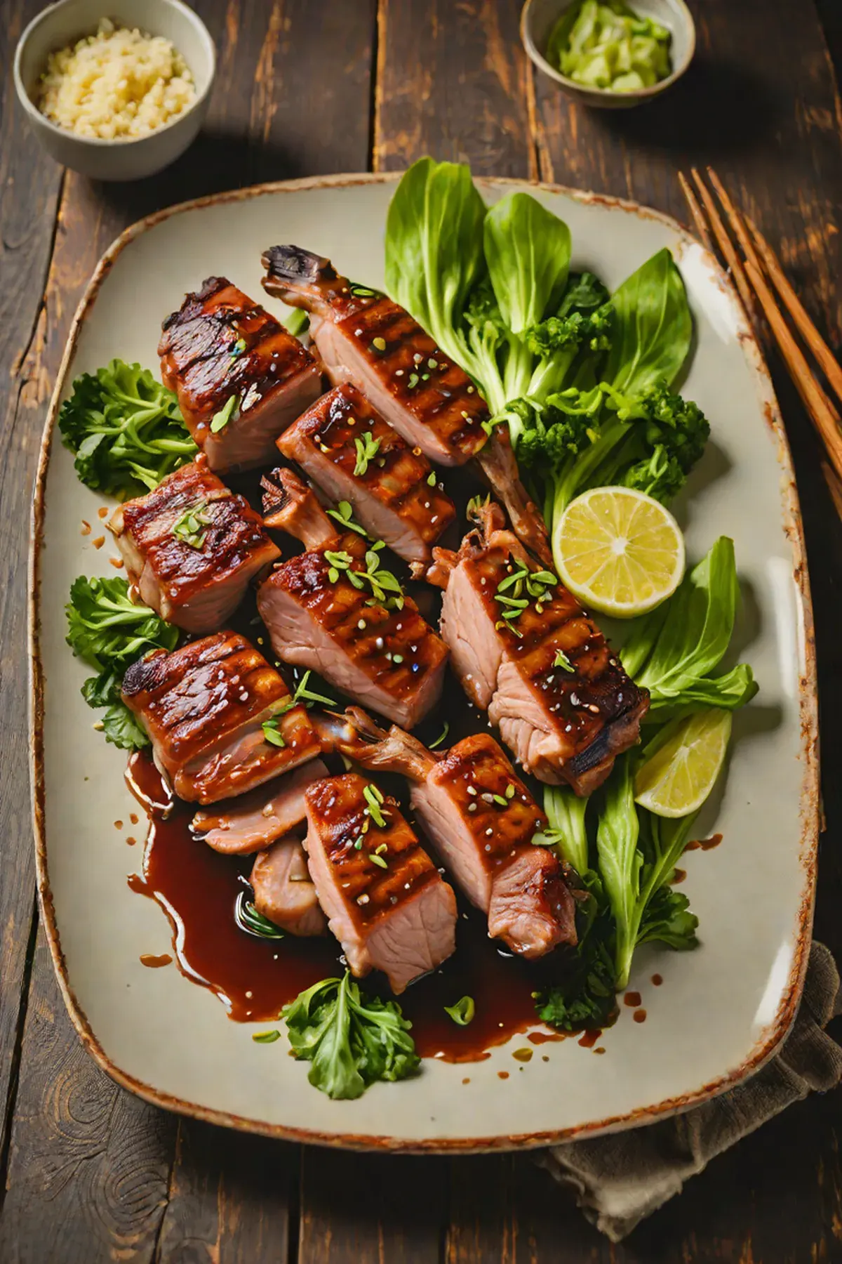 Grilled Duck with Pak Choi