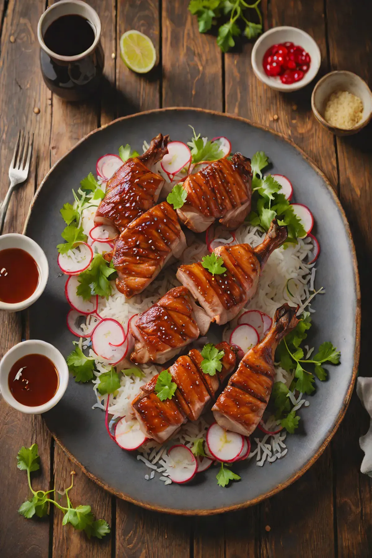 Grilled Duck with Radish