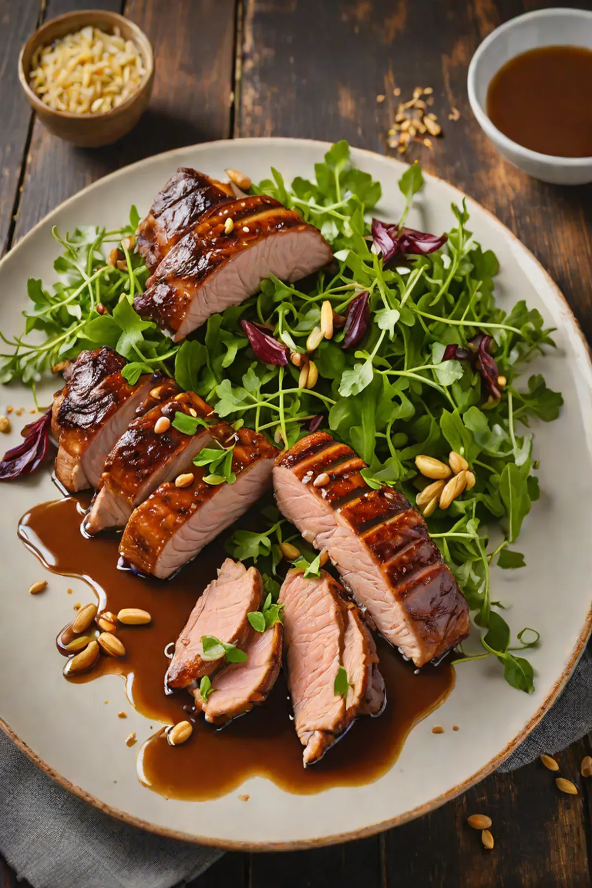 Grilled Duck with Rocket