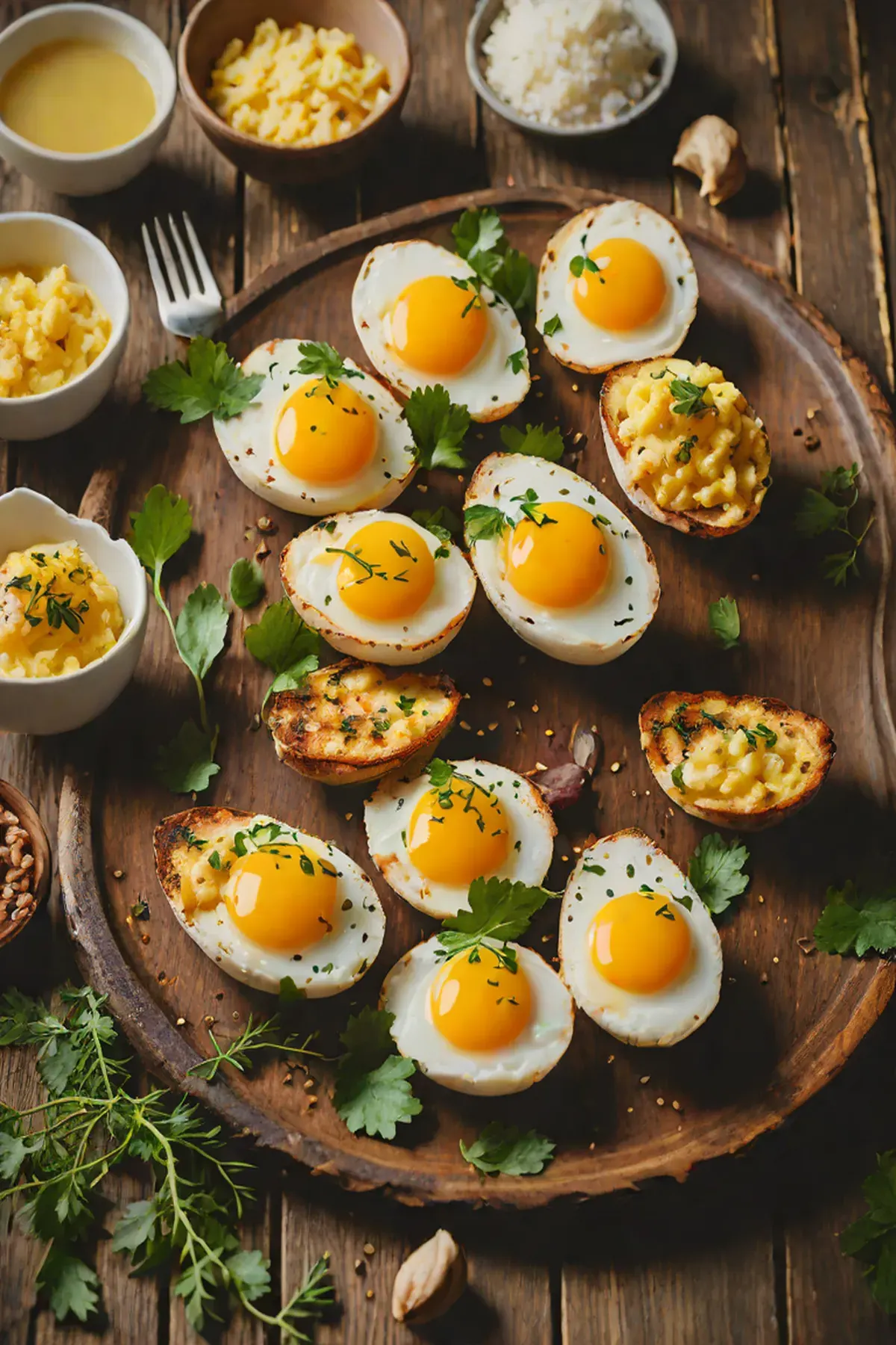 Grilled Eggs with Cassava