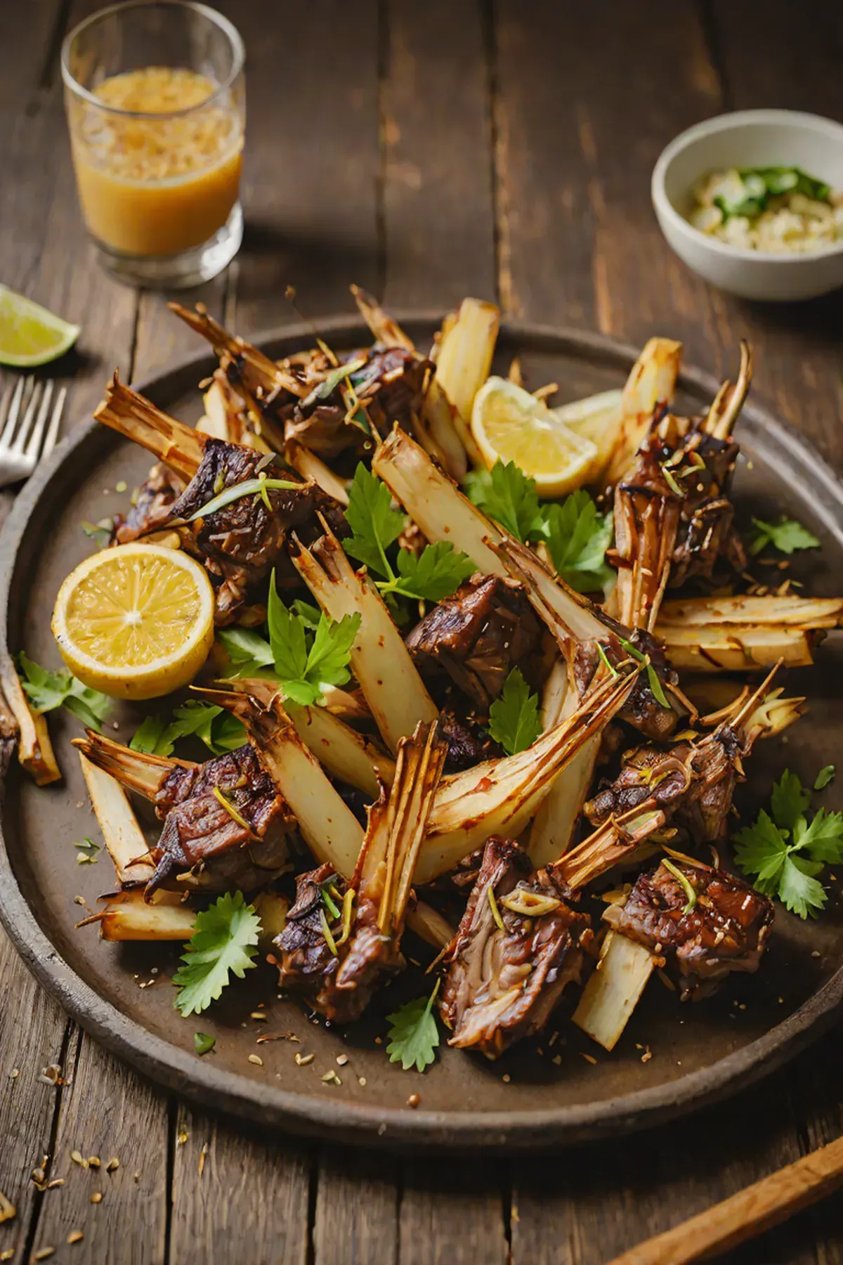 Grilled Goat with Bamboo Shoots