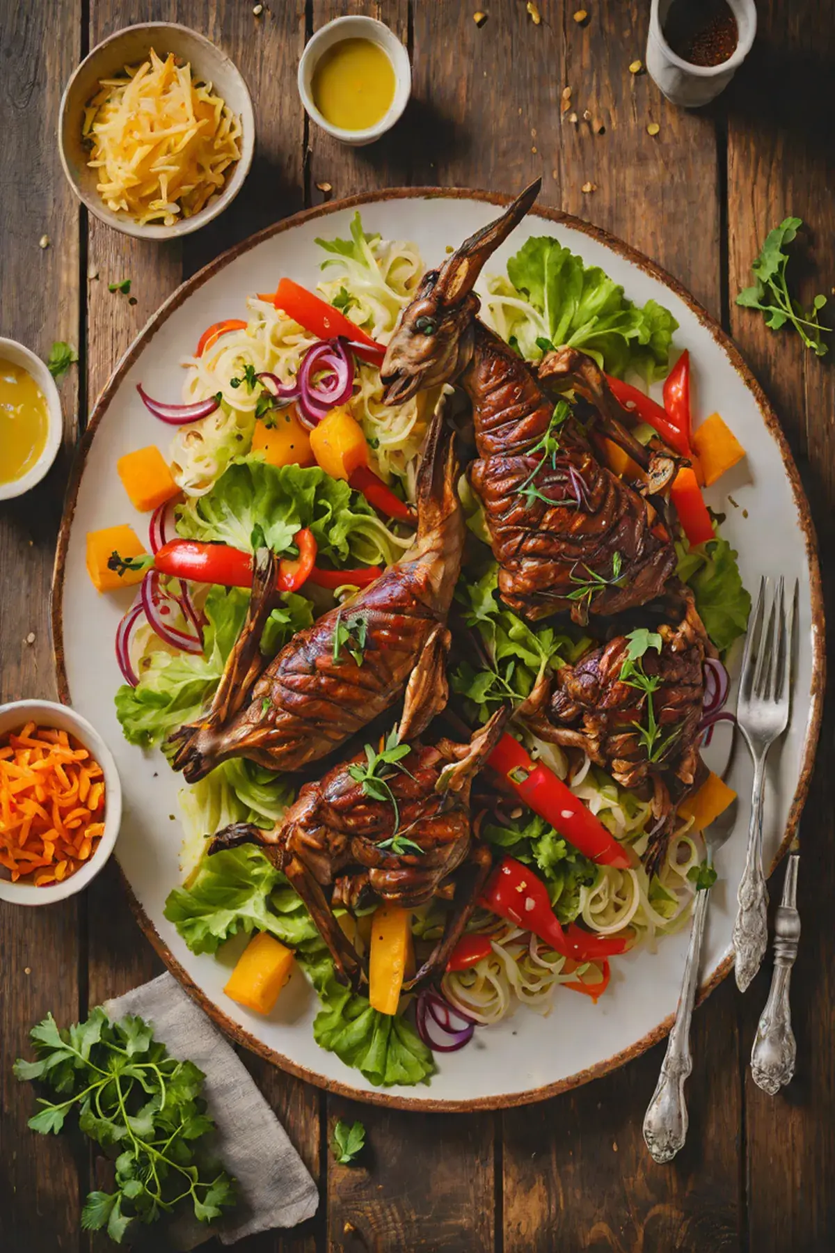 Grilled Goat with Cabbage