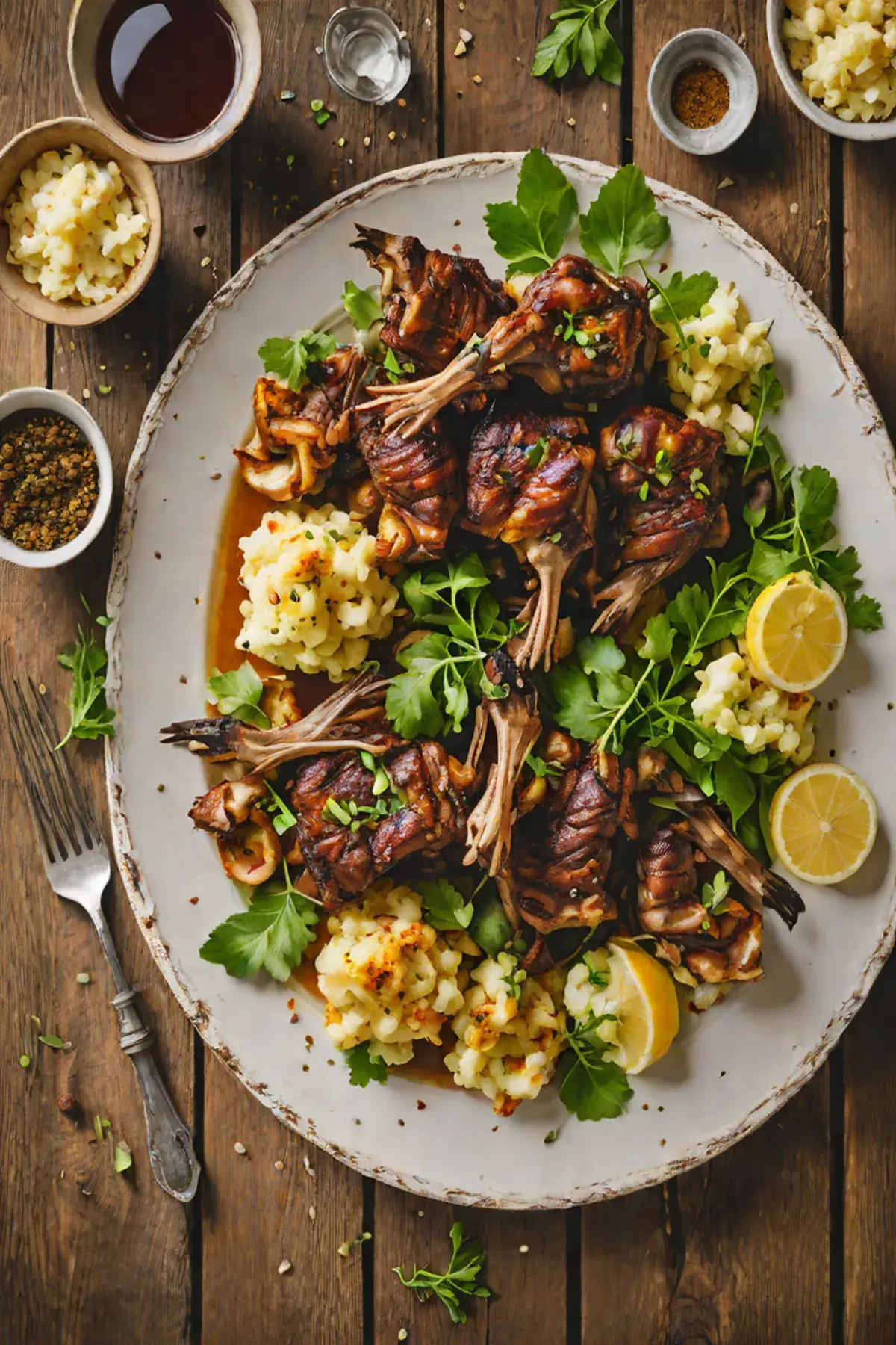 Grilled Goat with Cauliflower