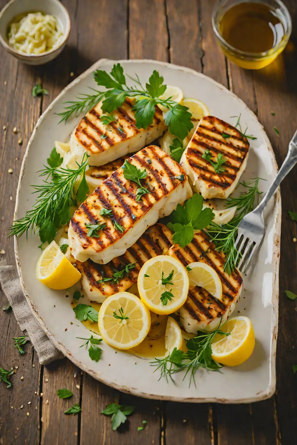 Grilled Halloumi with Fennel