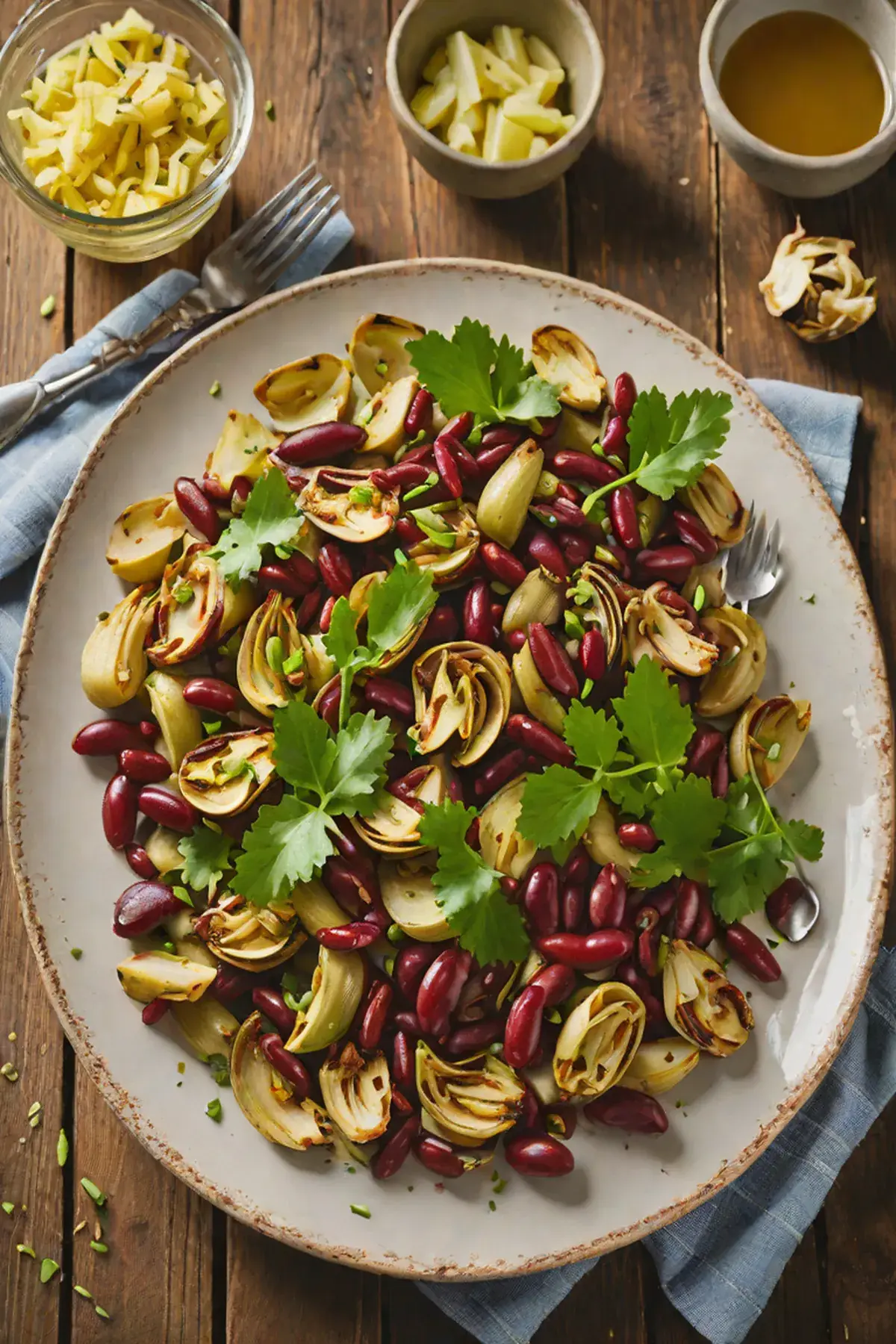 Grilled Kidney Beans with Artichoke