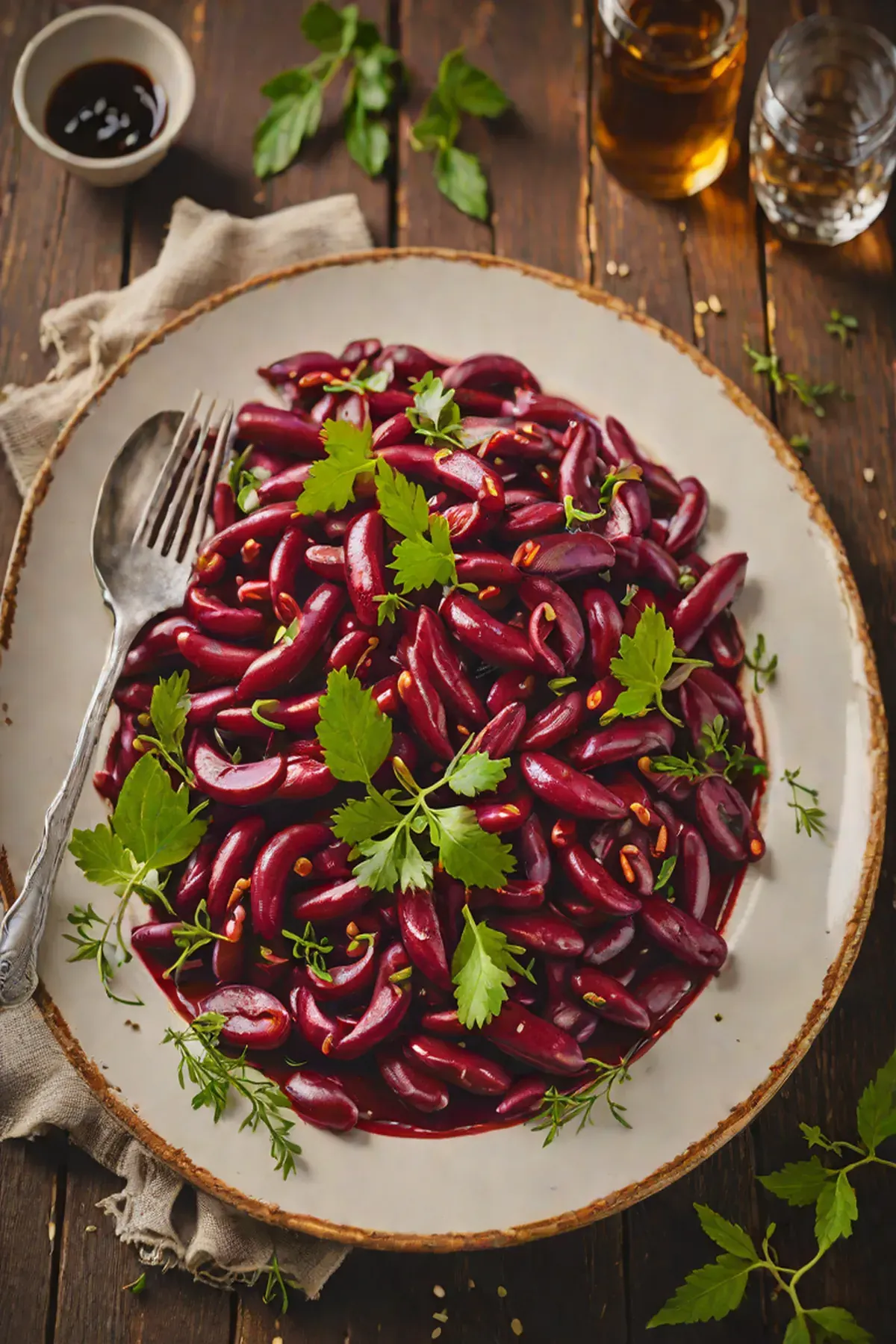 Grilled Kidney Beans with Beetroot
