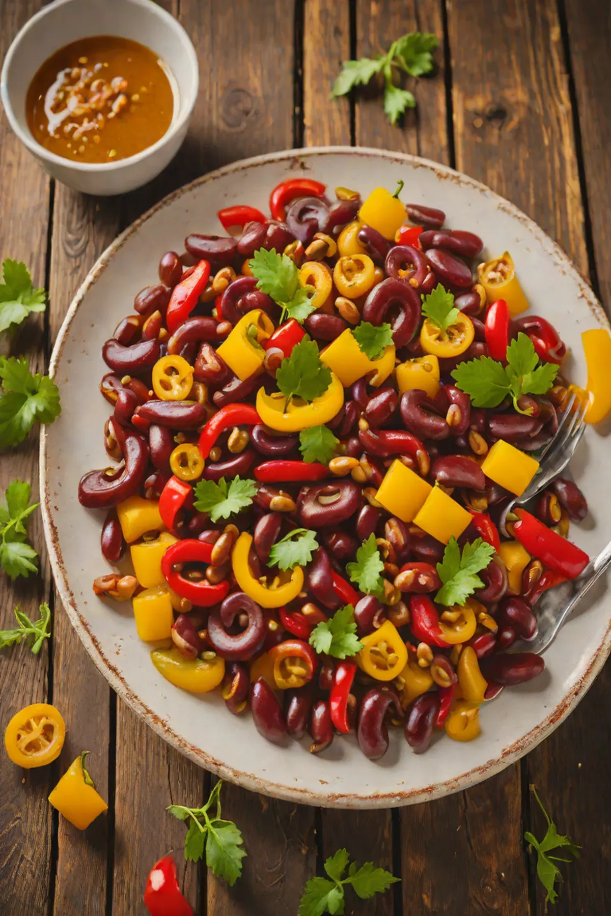 Grilled Kidney Beans with Bell Pepper