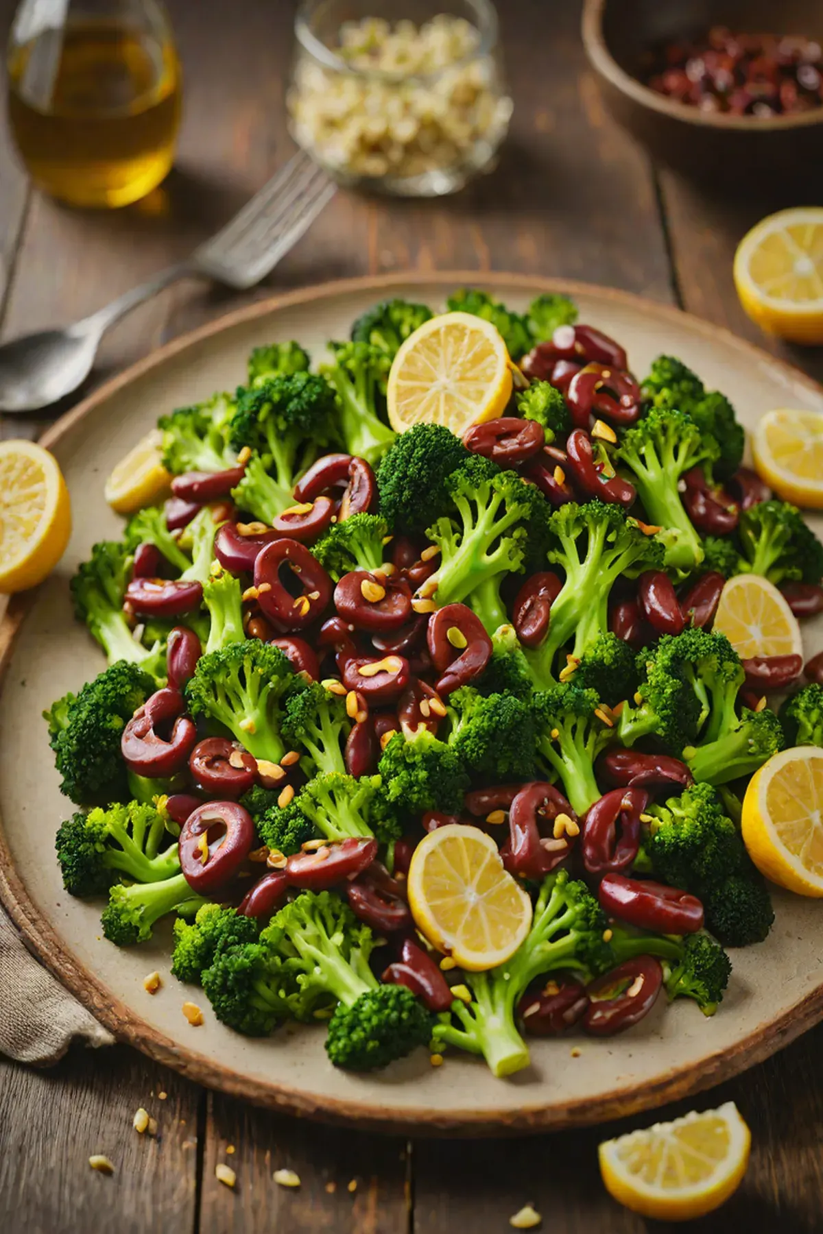 Grilled Kidney Beans with Broccoli