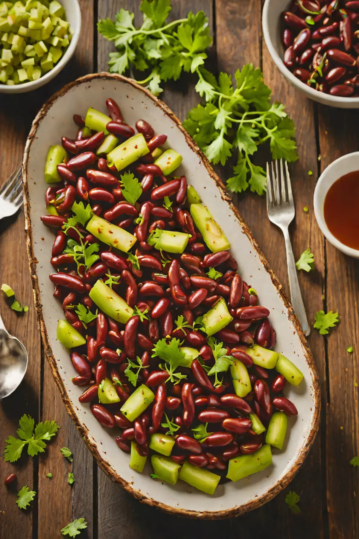 Grilled Kidney Beans with Celery