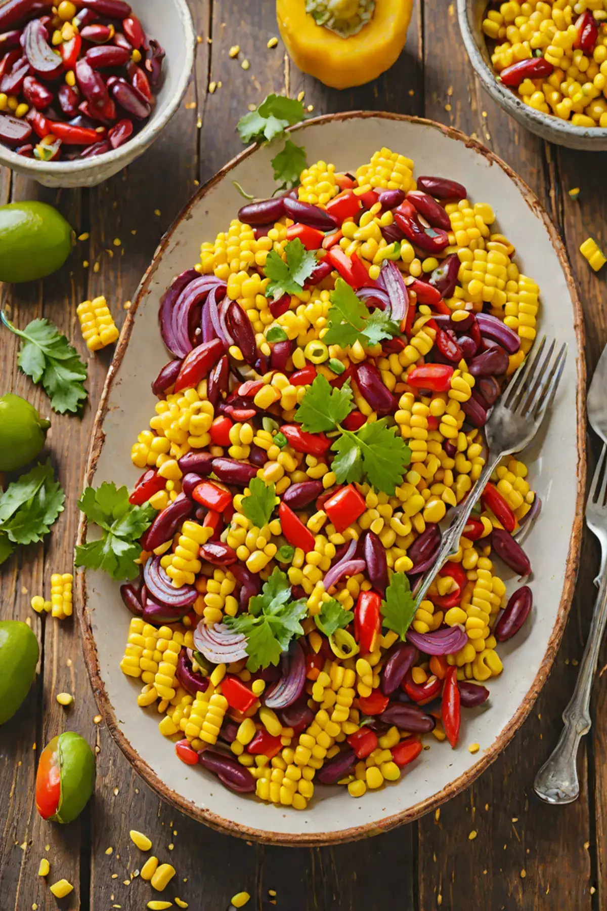 Grilled Kidney Beans with Corn