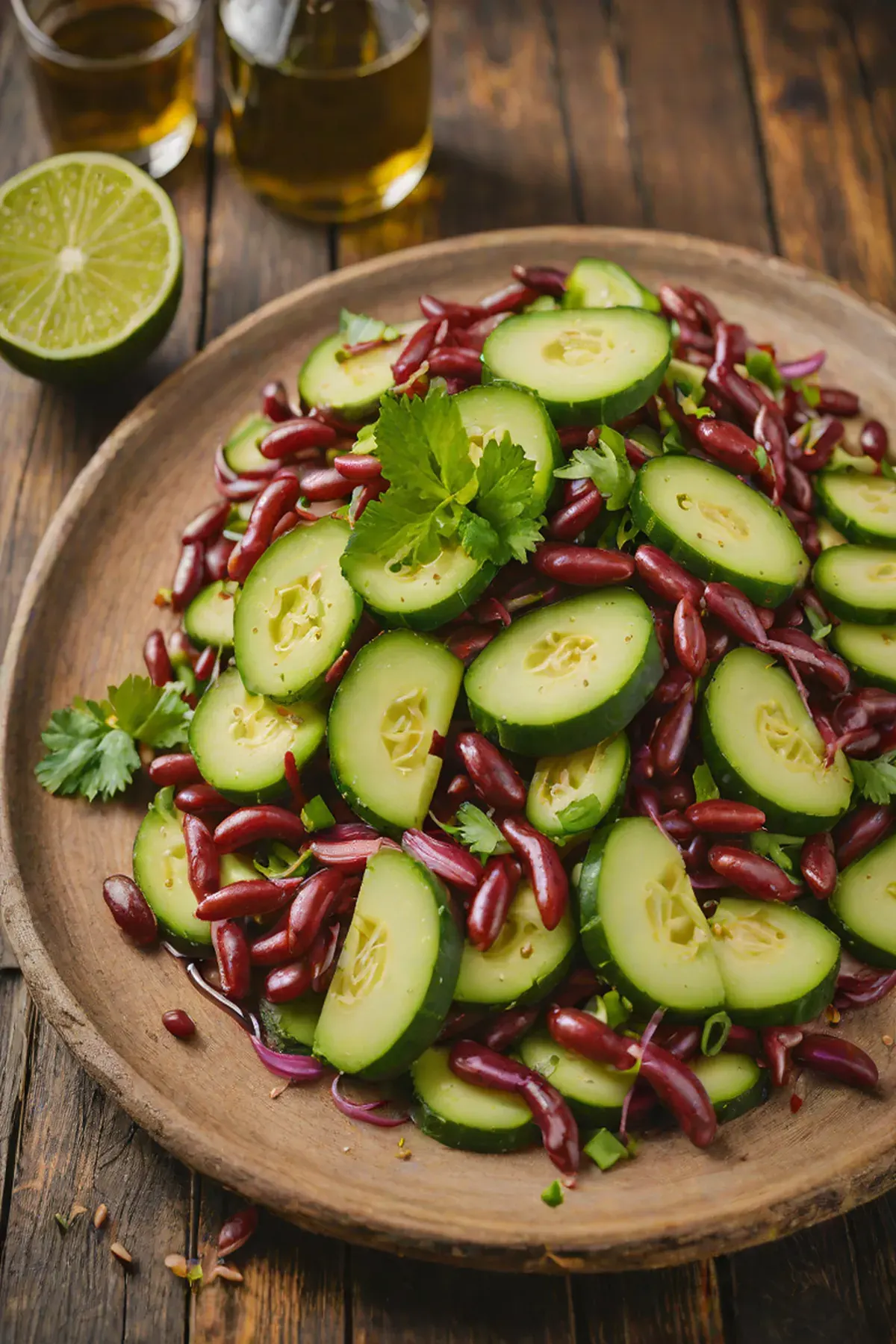 Grilled Kidney Beans with Cucumber