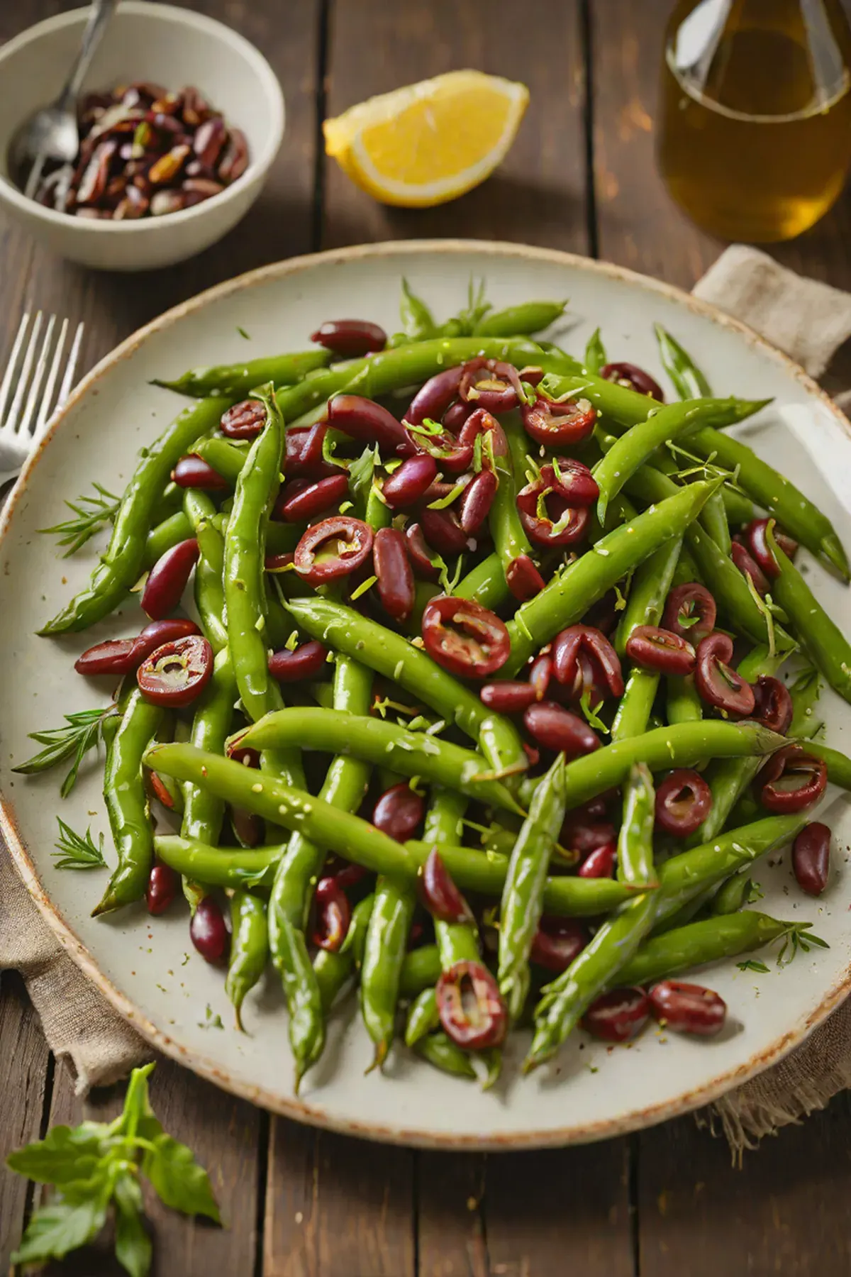 Grilled Kidney Beans with Green Beans