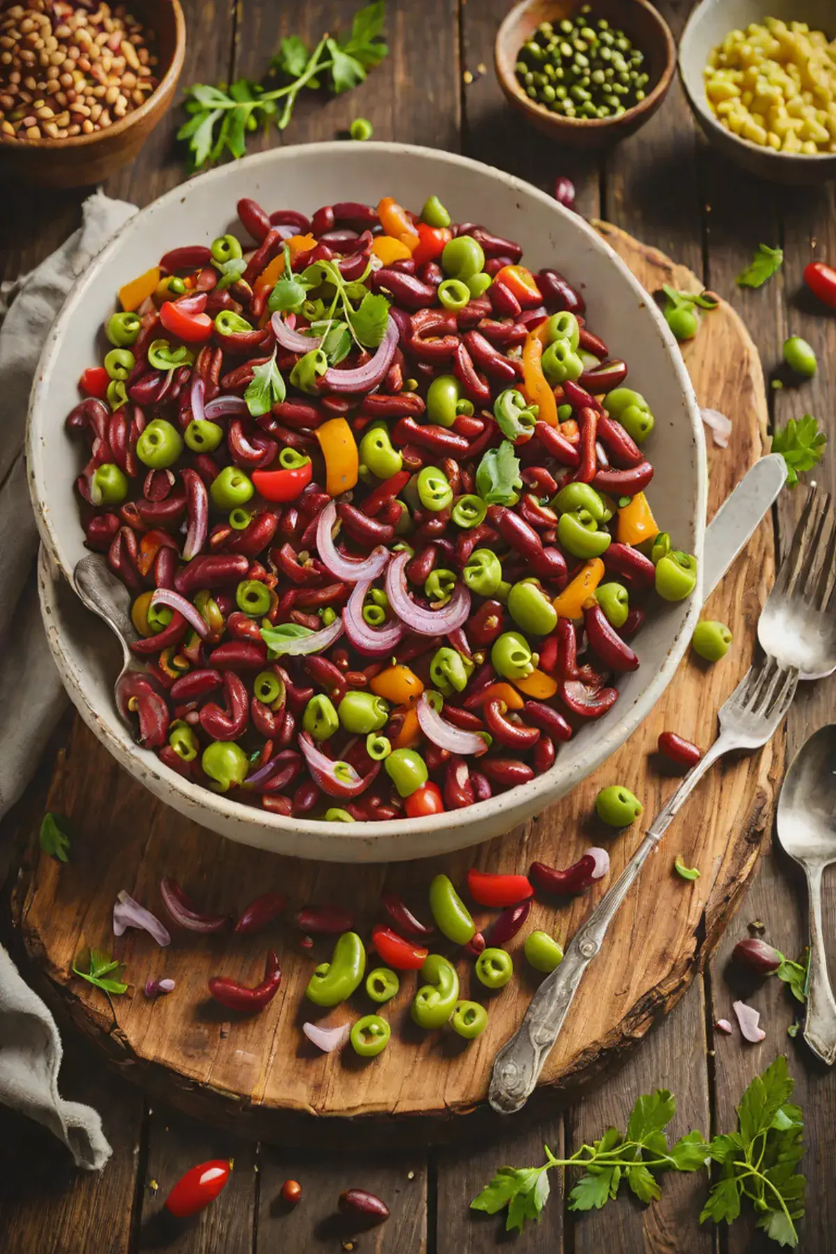 Grilled Kidney Beans with Pea