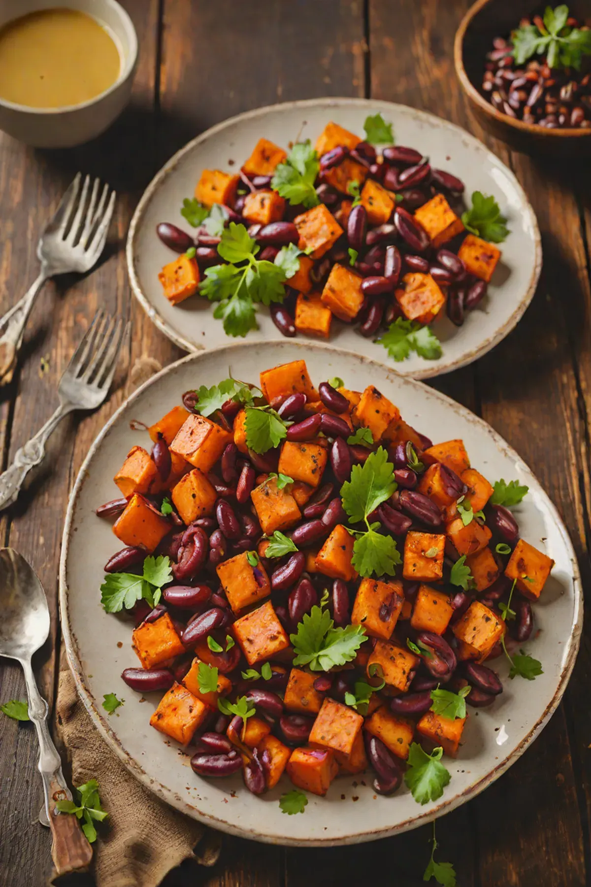 Grilled Kidney Beans with Sweet Potato